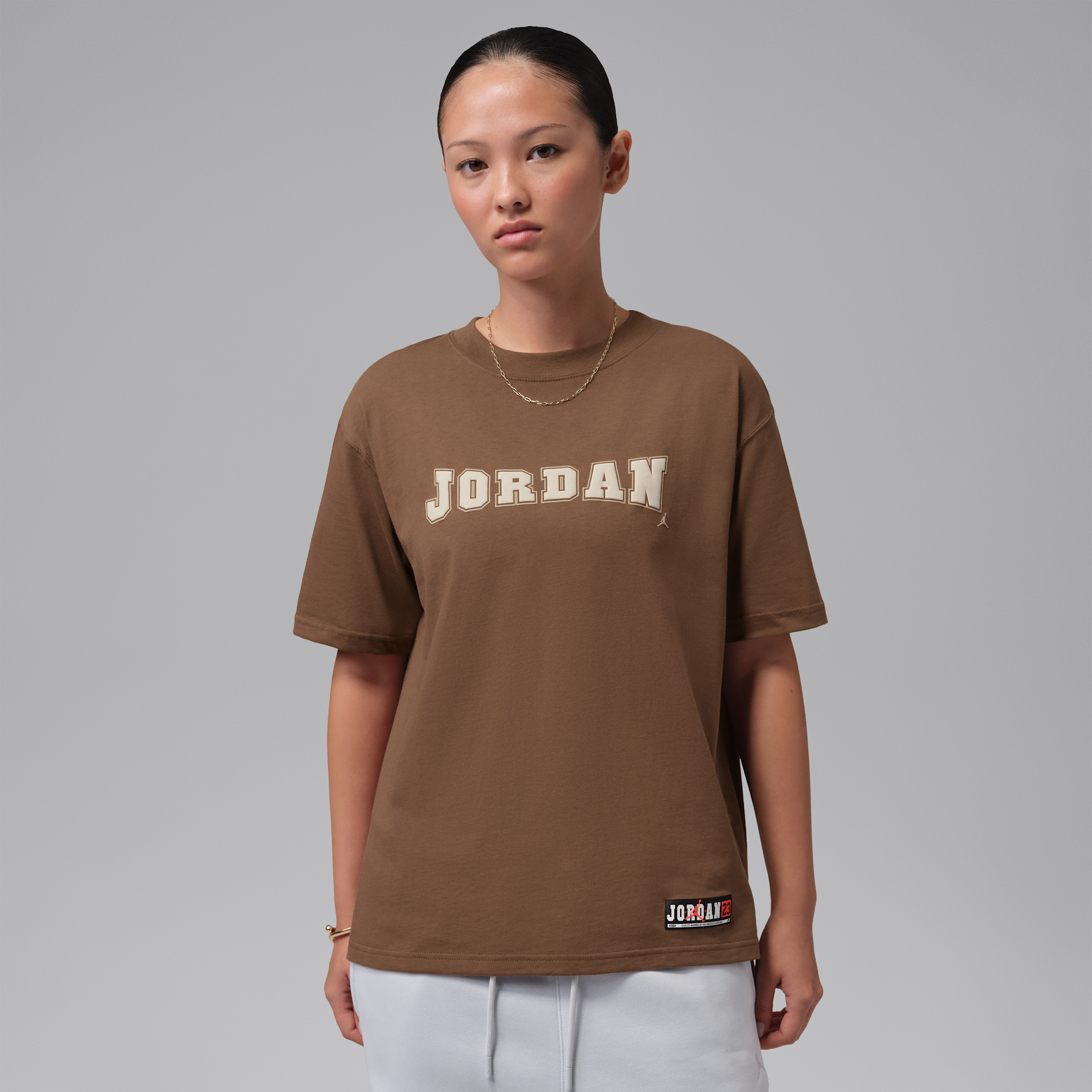 Women's Jordan Brooklyn Graphic T-Shirt in Brown | IO1080-265