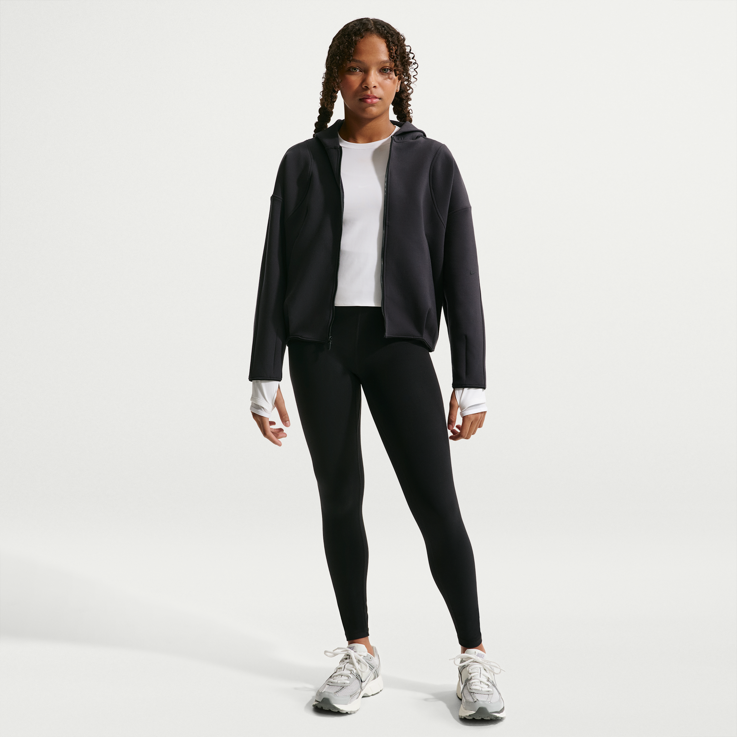 Nike Women's MAVN Girls' Dri-FIT High-Rise Leggings in Black | IM1762-010