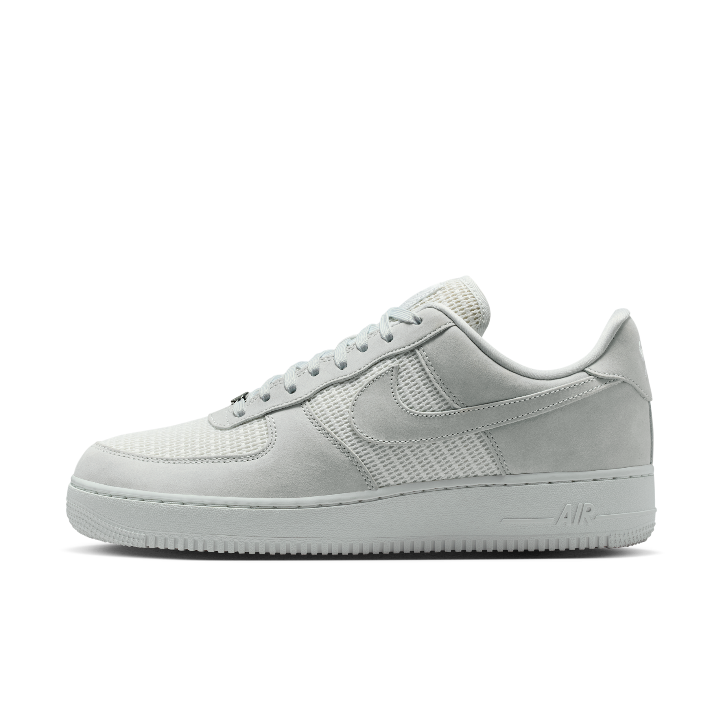 Nike Men's Air Force 1 '07 LV8 Woven Casual Shoes in Off White/Summit White/Off White Size: 6.5