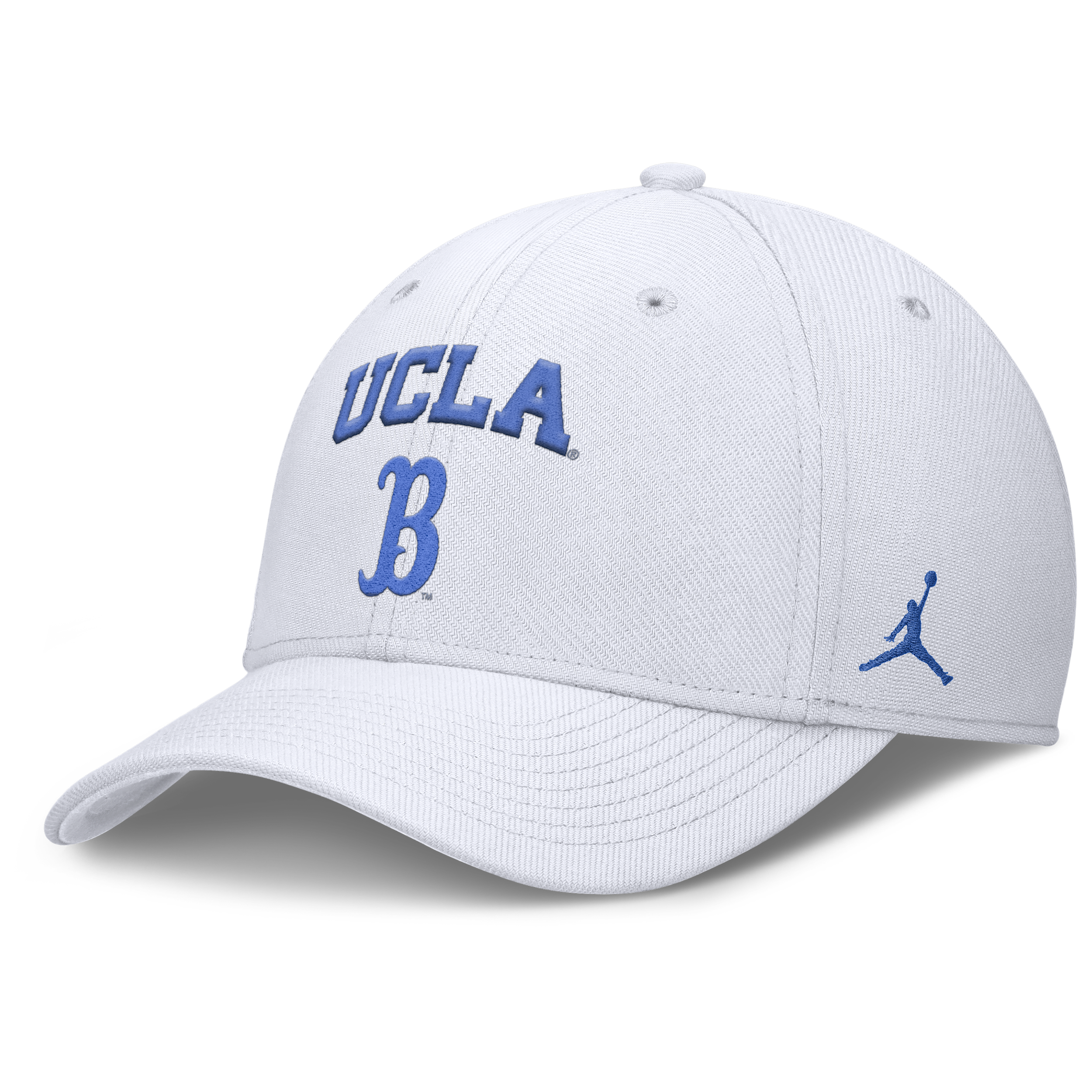 Jordan Men's White Ucla Bruins 2025 On-field Rise Performance Flex Hat In White