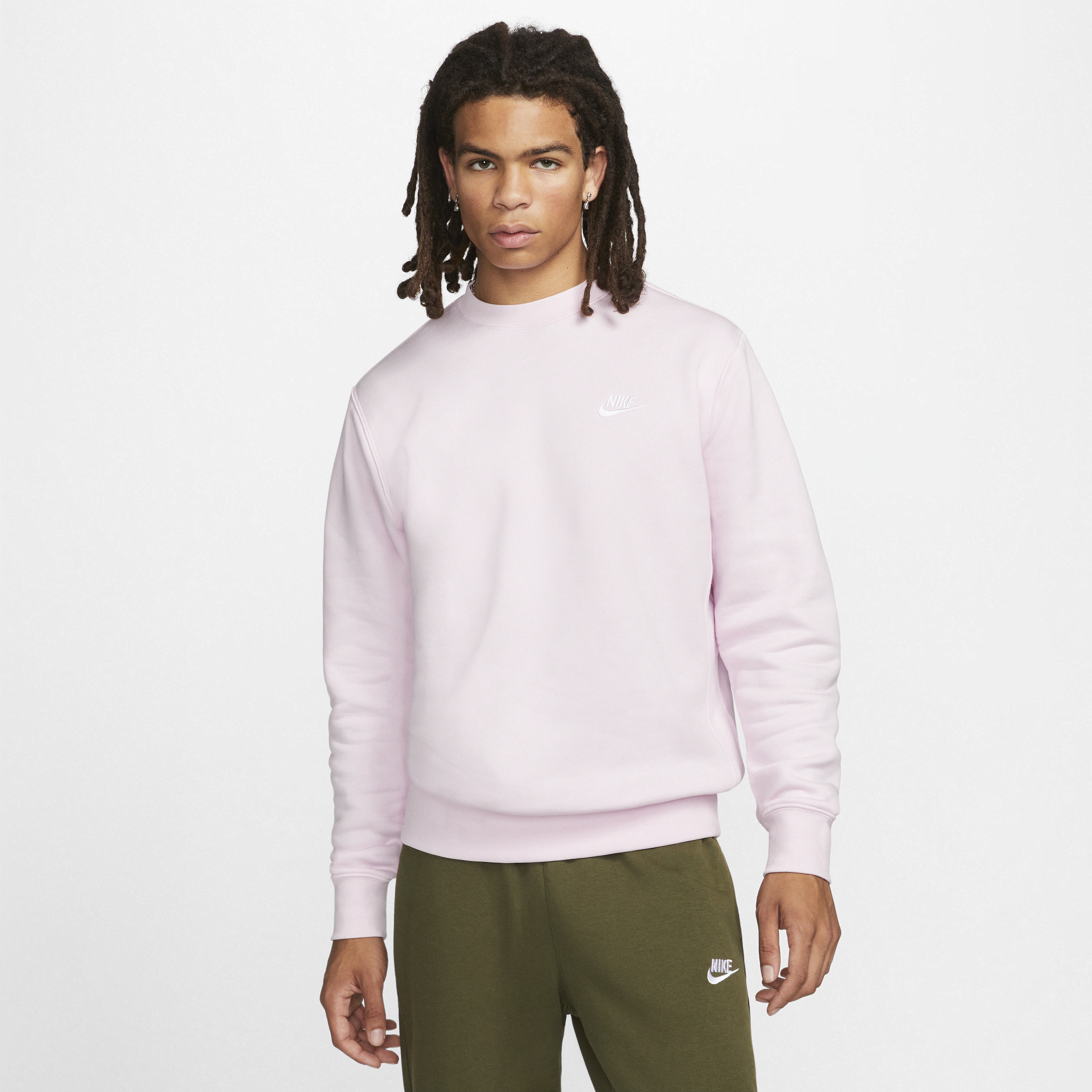 Nike Men's  Sportswear Club Fleece Crew In Pink