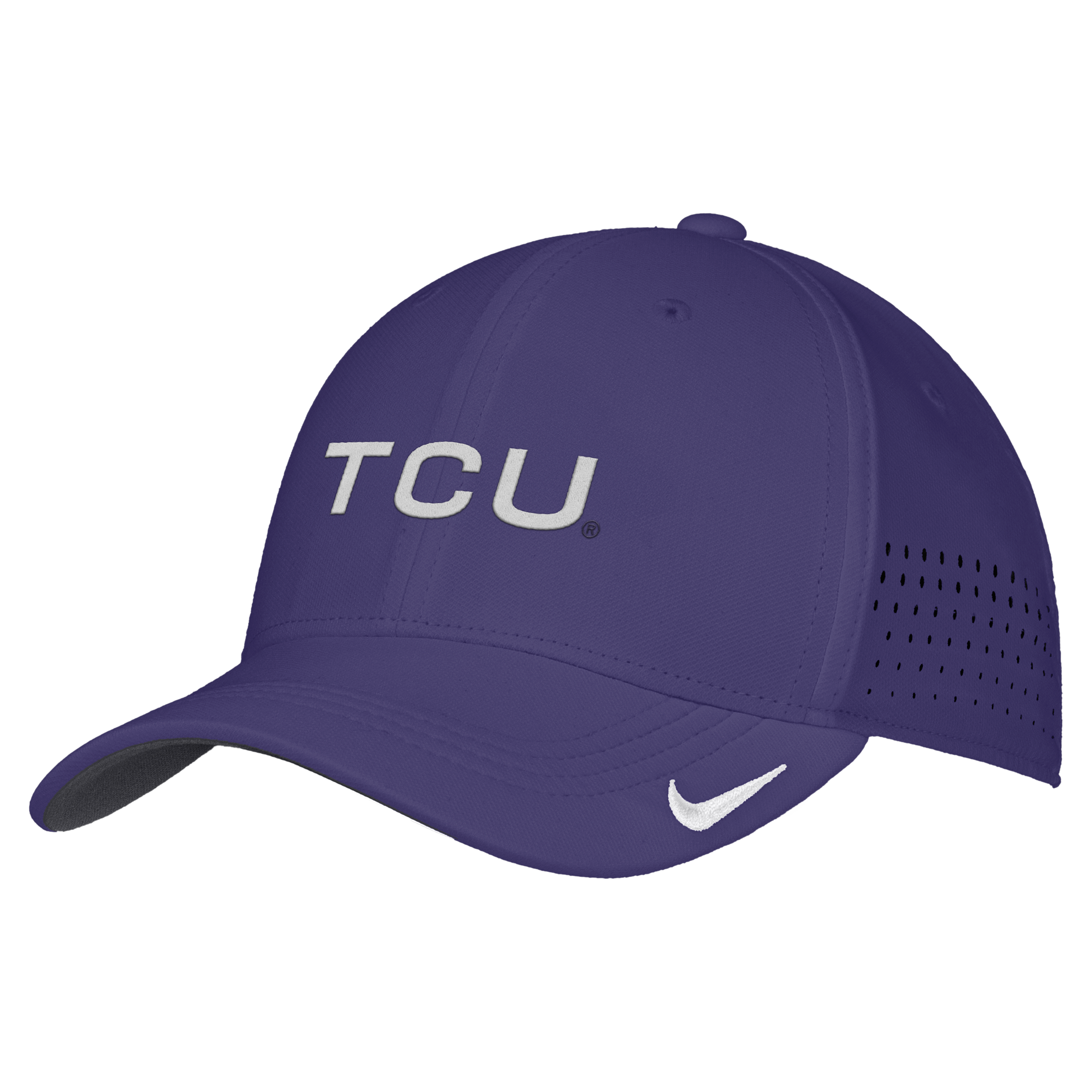 Nike Men's Purple Tcu Horned Frogs 2026 On-Field AeroBill SwooshFlex Dri-fit Hat - Purple