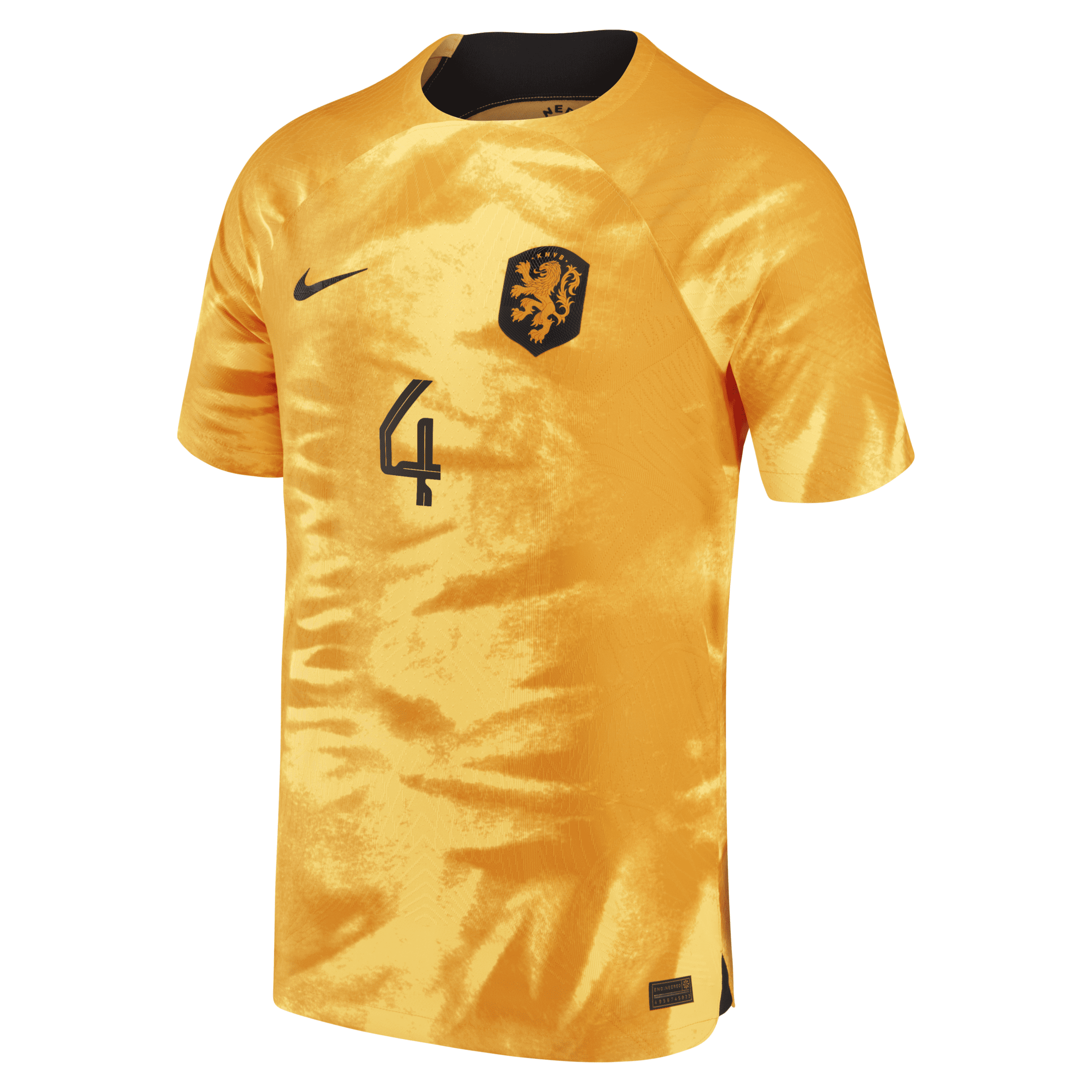 Shop Nike Netherlands National Team 2022/23 Vapor Match Home (virgil Van Dijk)  Men's Dri-fit Adv Soccer Jerse In Orange
