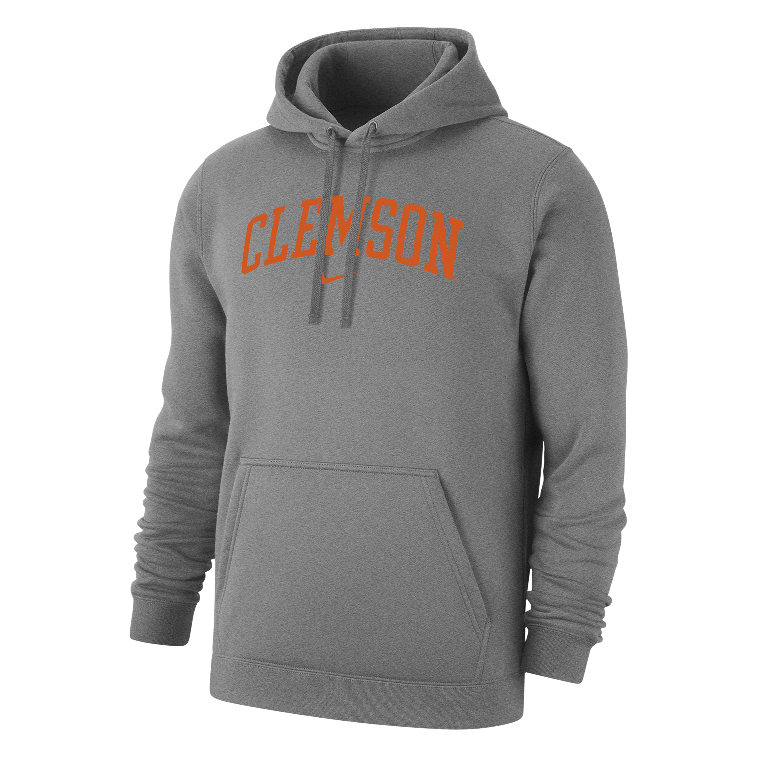 Shop Nike Clemson Club Fleece  Men's College Pullover Hoodie In Grey