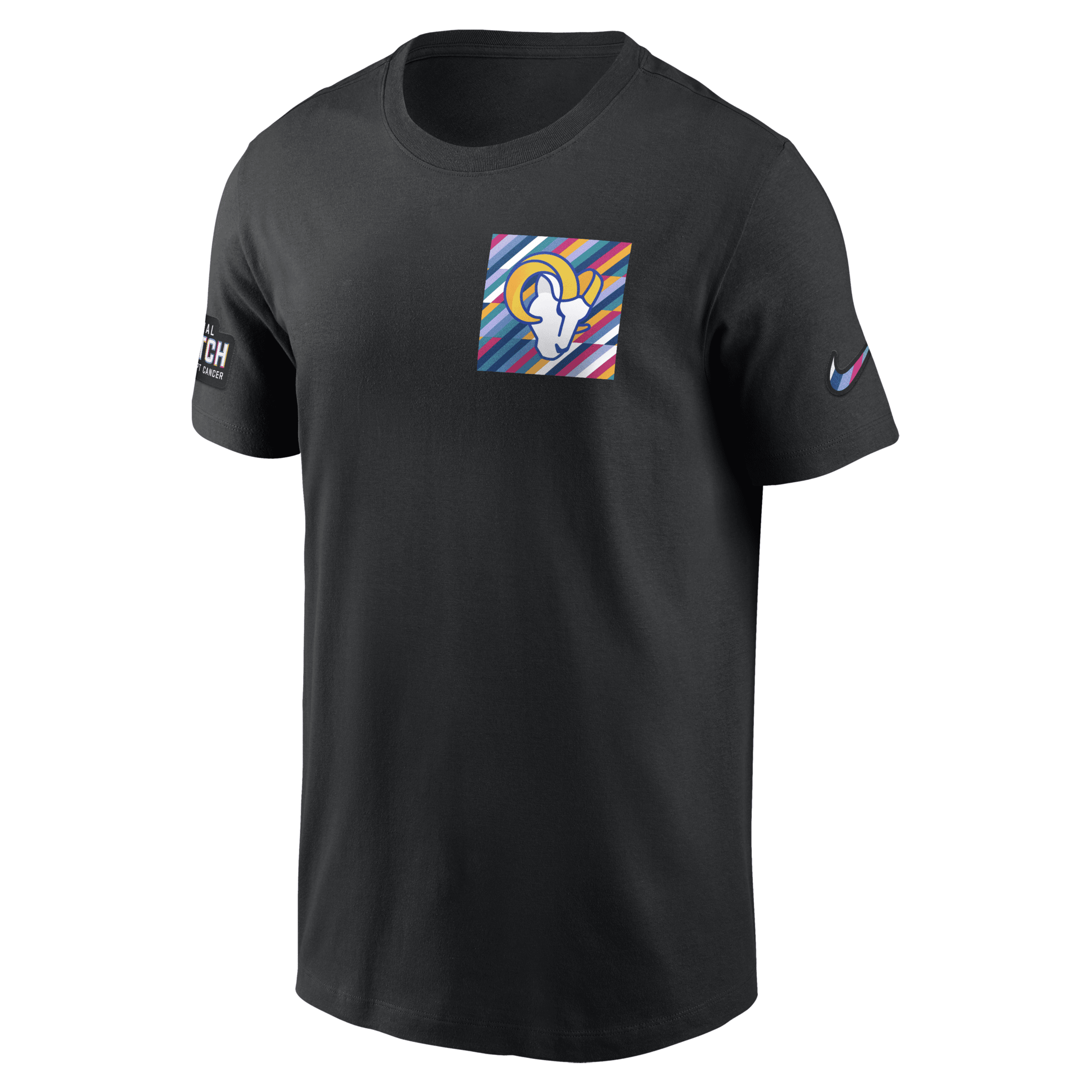 Nike Los Angeles Rams Crucial Catch Sideline Men's Nfl T-shirt In Black