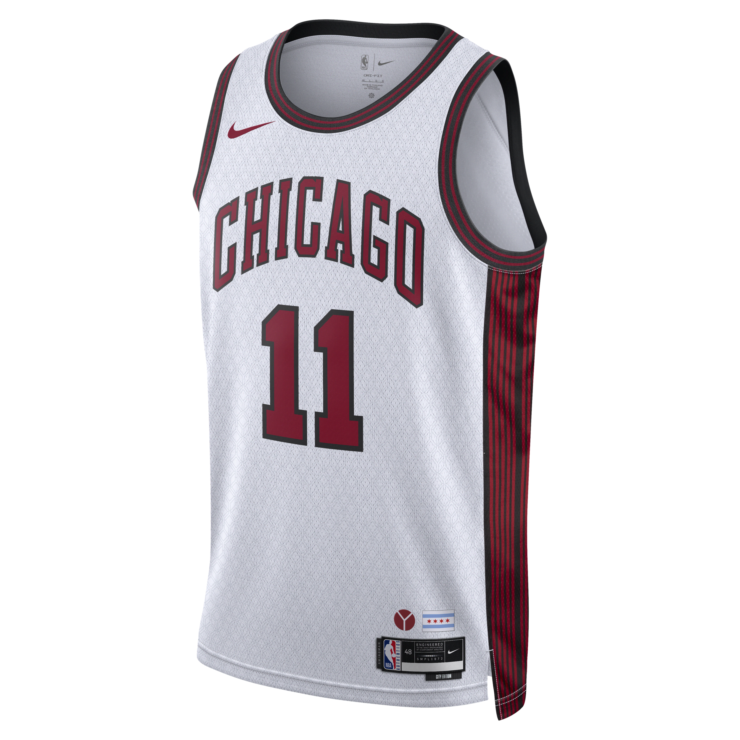 Demar Derozan Chicago Bulls City Edition Nike Men’s Dri-FIT NBA Swingman Jersey in White, Size: XS | DO9588-100