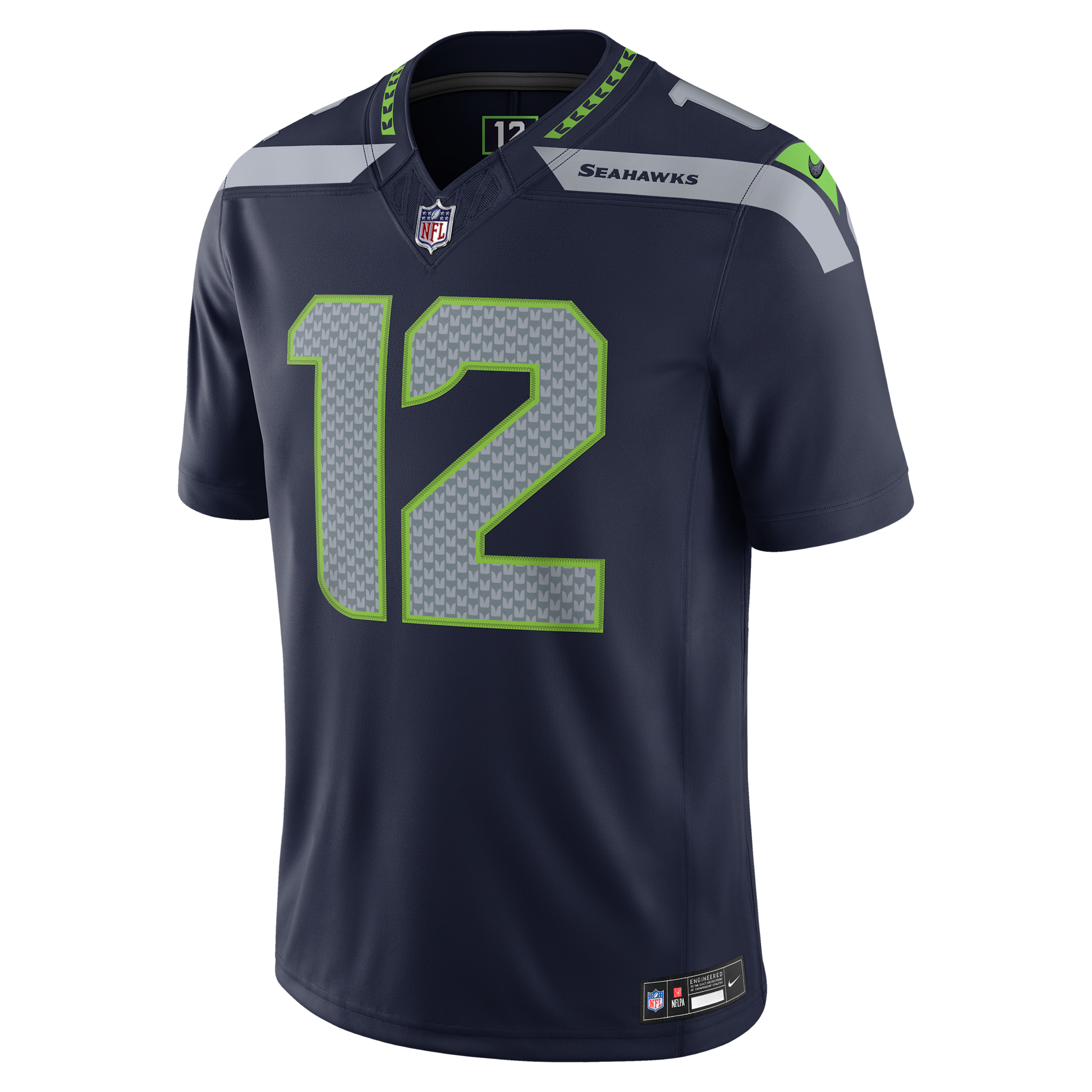 Nike Men's 12s College Navy Seattle Seahawks Vapor F.u.s.e. Stitched Limited Jersey - College Navy
