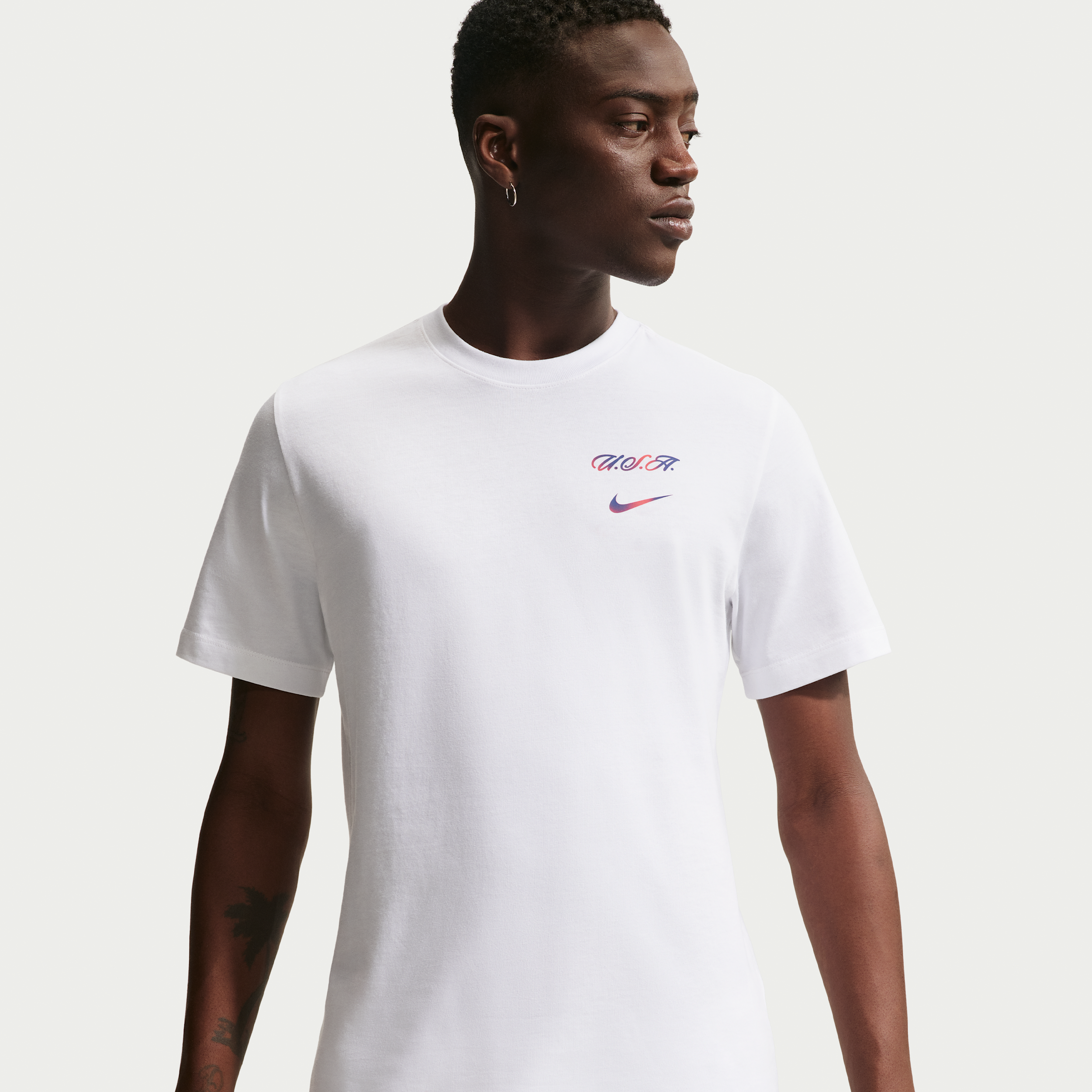 Nike Men's Usmnt Soccer Crewneck Short-Sleeve T-Shirt - White