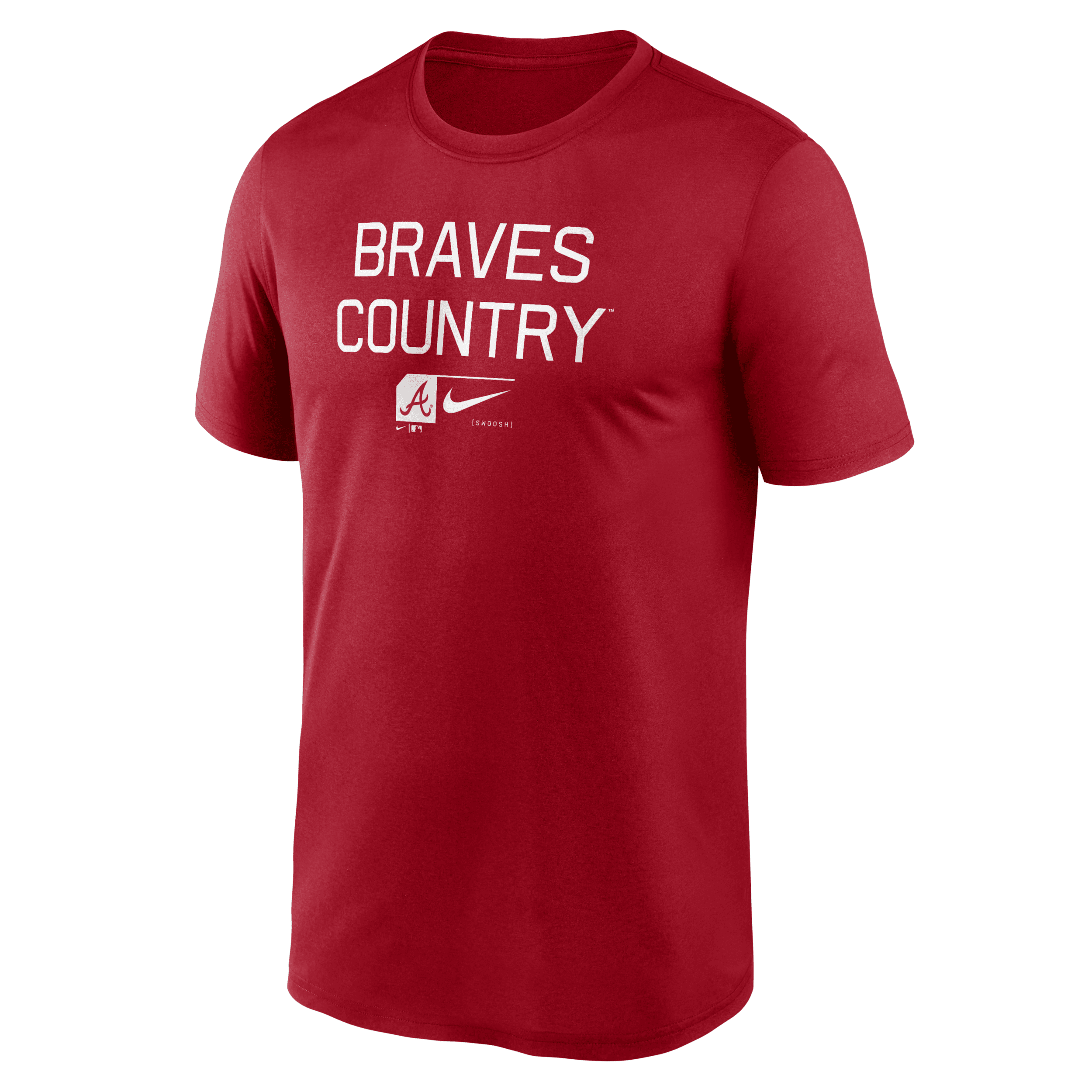 Nike Atlanta Braves Baseball Phrase Legend  Men's Dri-fit Mlb T-shirt In Red