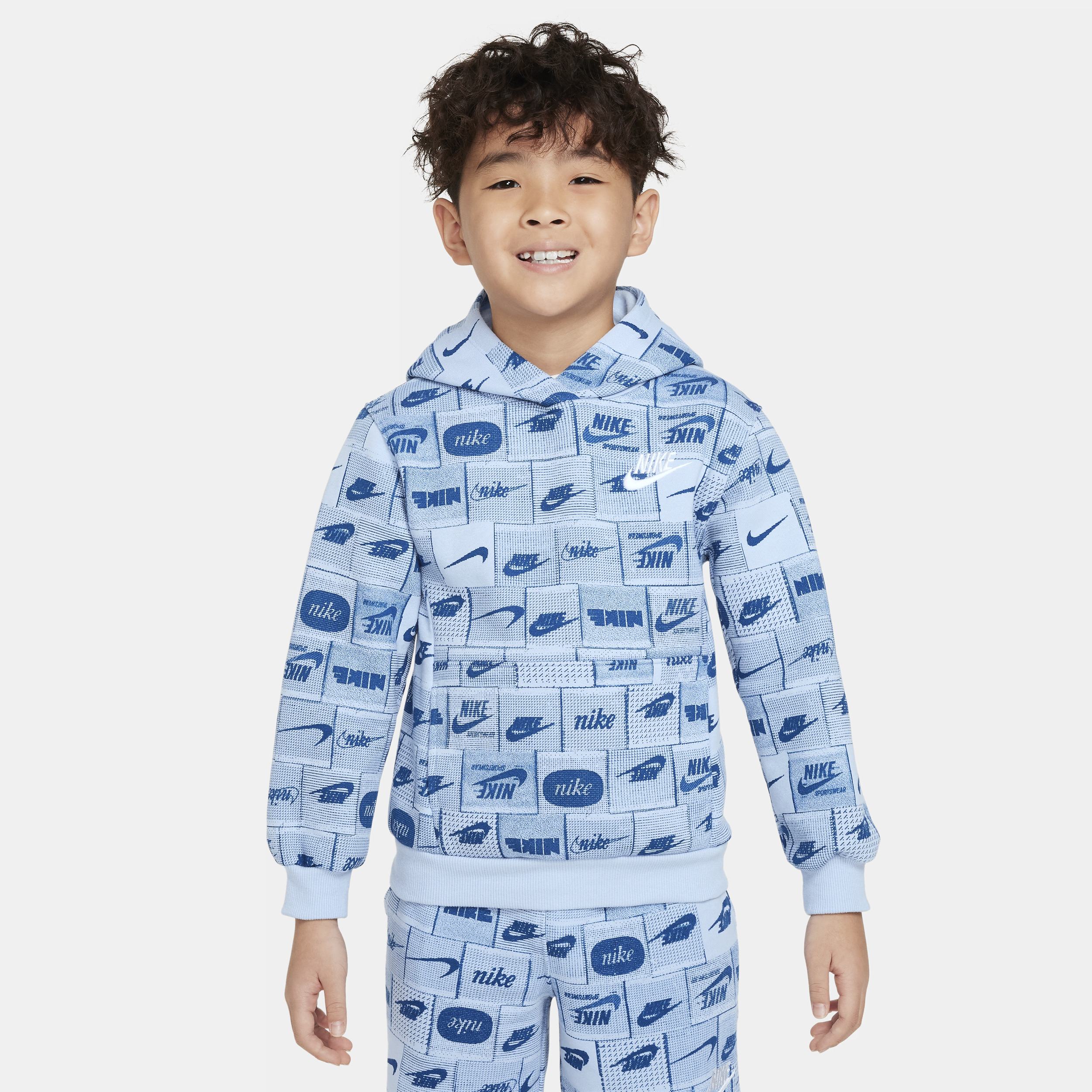 Shop Nike Sportswear Club Little Kids' Hoodie In Blue