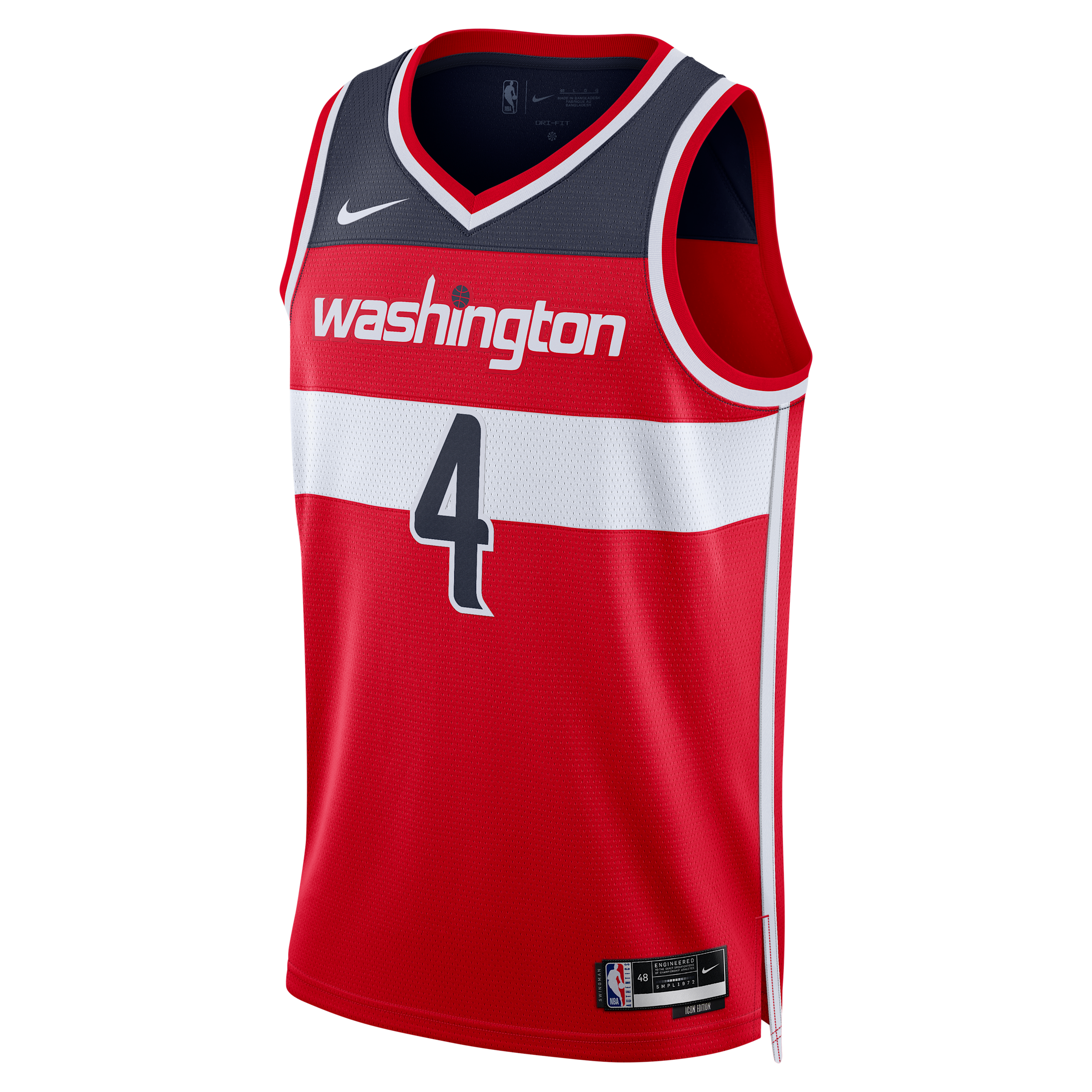 AJ Dybantsa Washington Wizards Icon Edition Nike Men’s Dri-FIT NBA Swingman Jersey in Red | DN2025-676