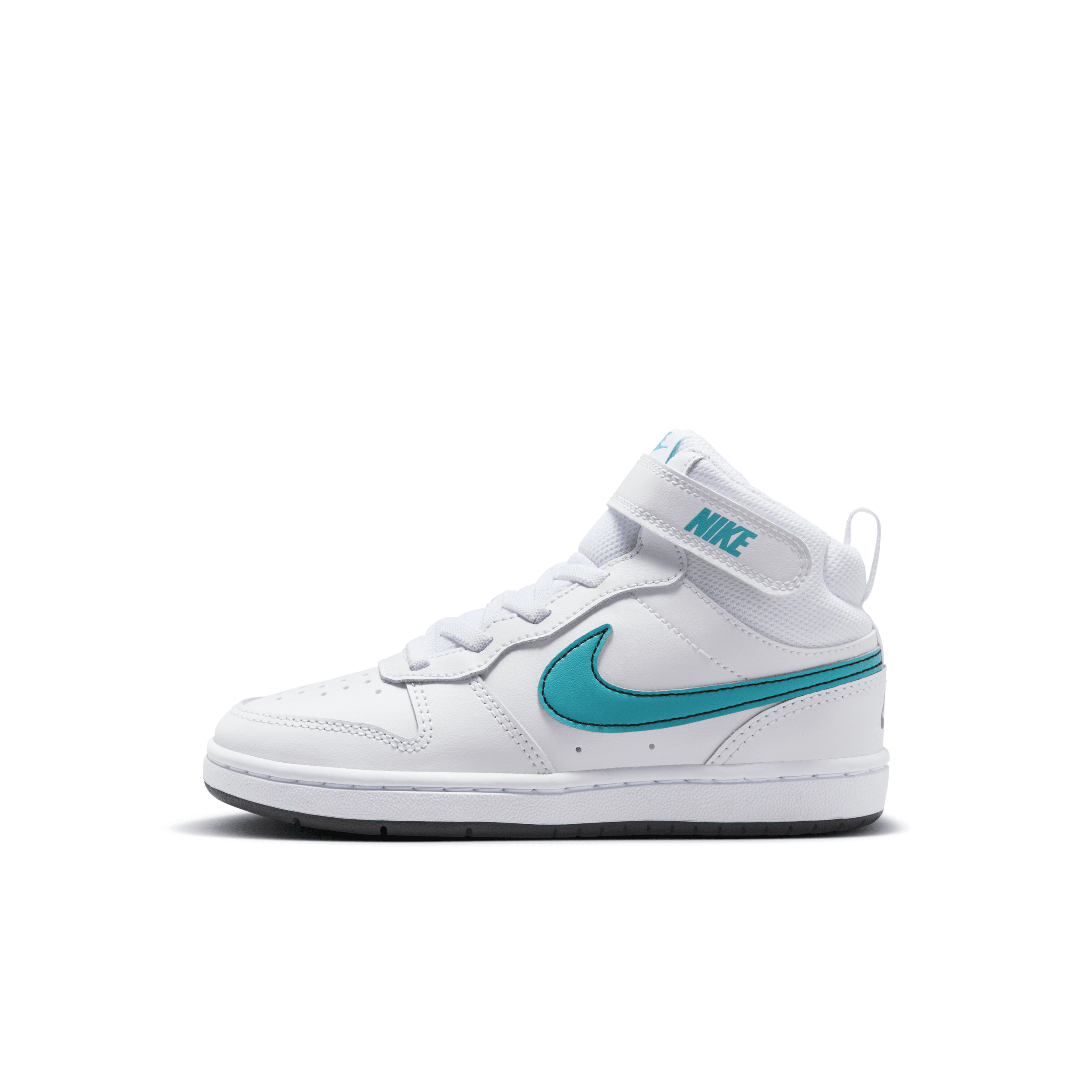 Shop Nike Court Borough Mid 2 Little Kids' Shoes In White
