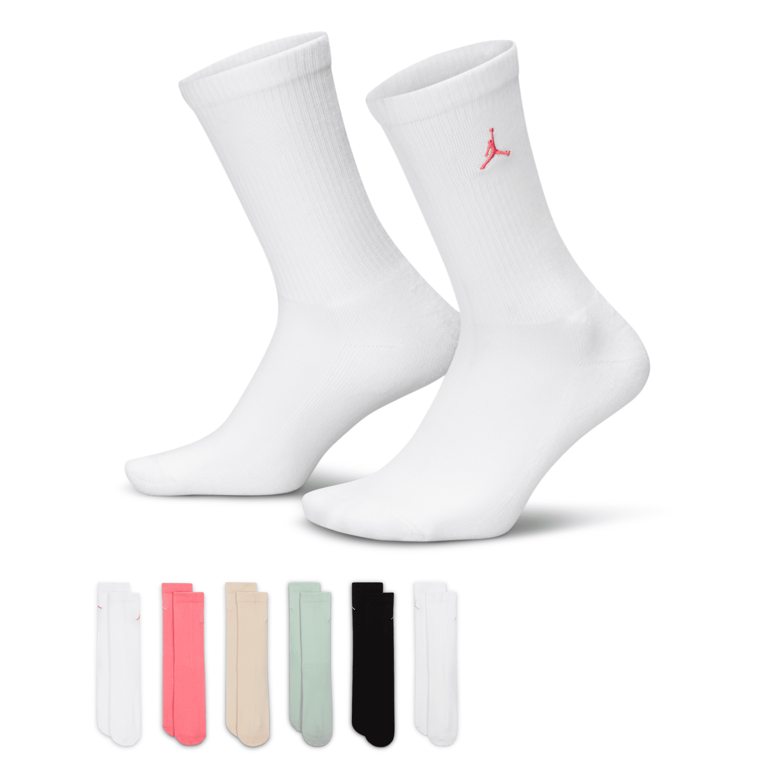 JORDAN EVERYDAY ESSENTIALS BIG KIDS' CREW SOCKS (6 PAIRS)