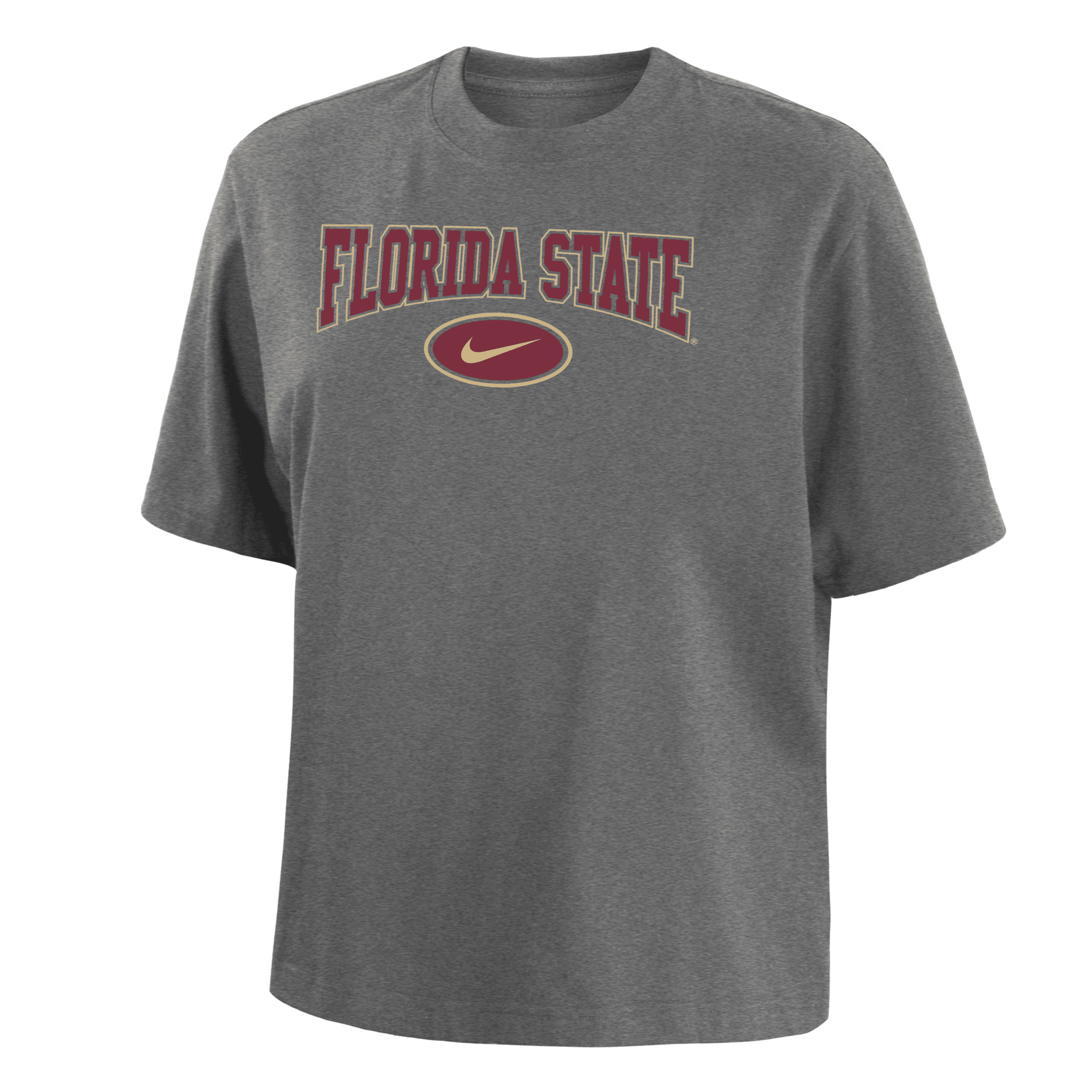 Nike Florida State  Women's College Boxy T-shirt In Grey