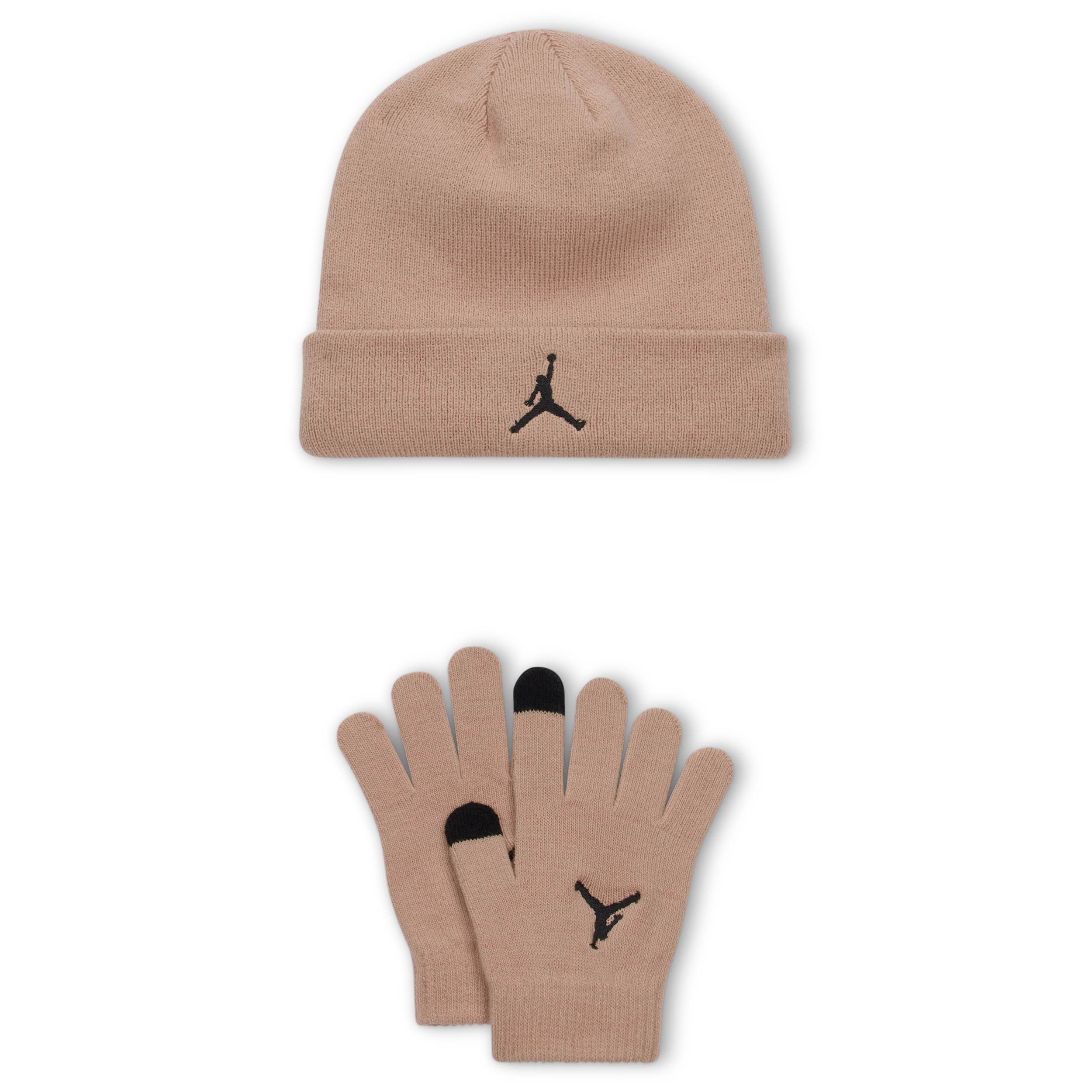Jordan Essentials Big Kids' 2-Piece Beanie Set in Brown | 9A0836-X0L