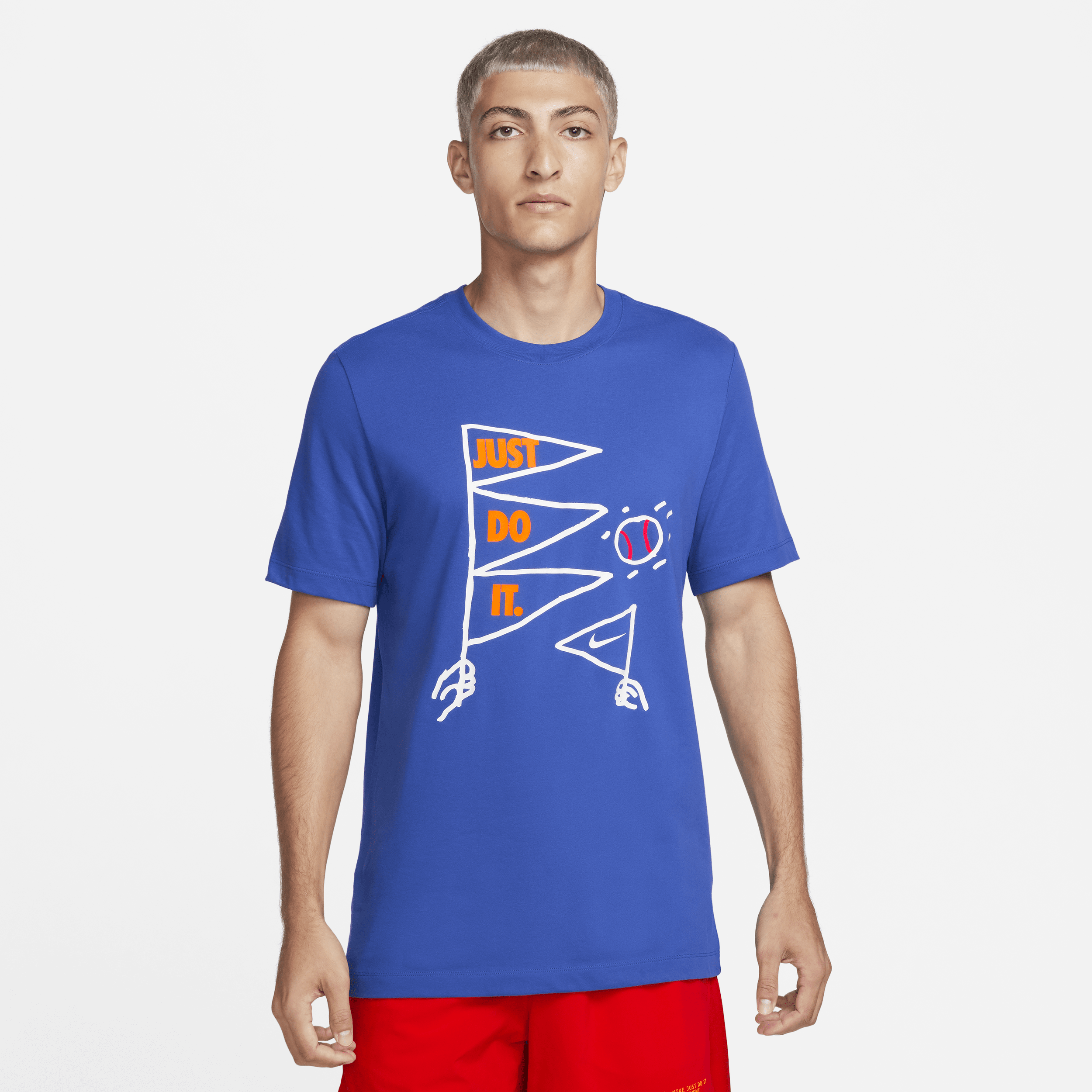 Nike Men's Dri-fit Baseball T-shirt In Blue