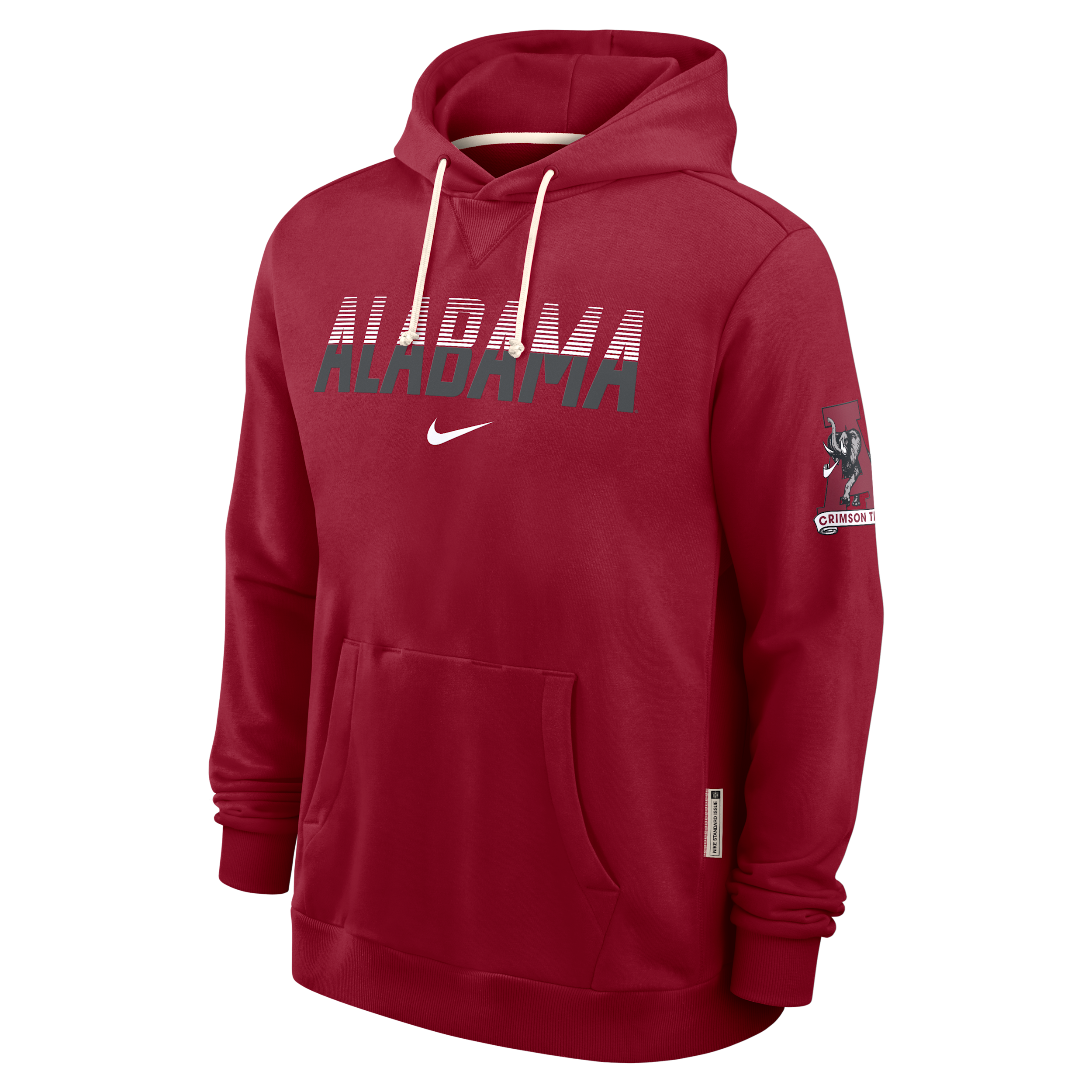 Alabama Sideline Standard Issue Nike Men's Dri-FIT College Pullover Hoodie in Red | 03AZ69WABV-8DF