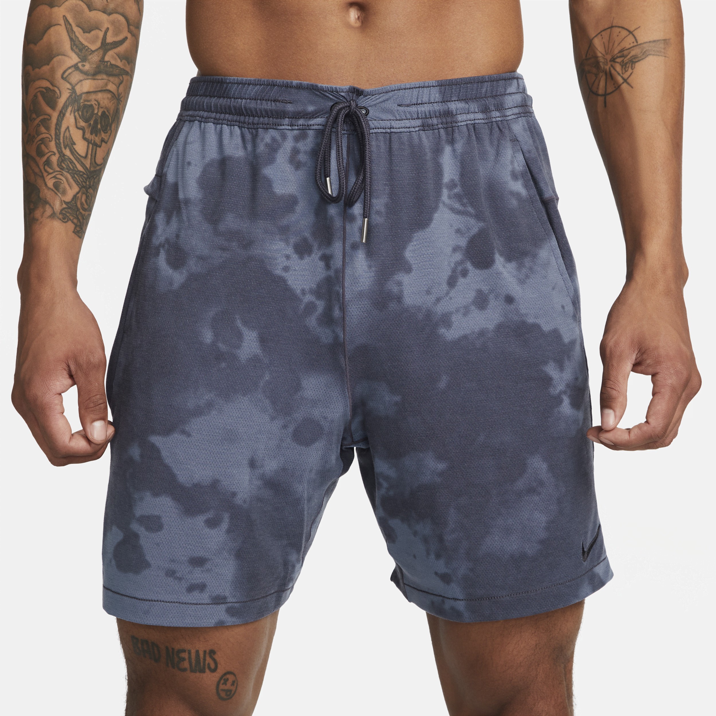 Nike Men's  Yoga Dri-fit 7" Unlined Shorts In Grey
