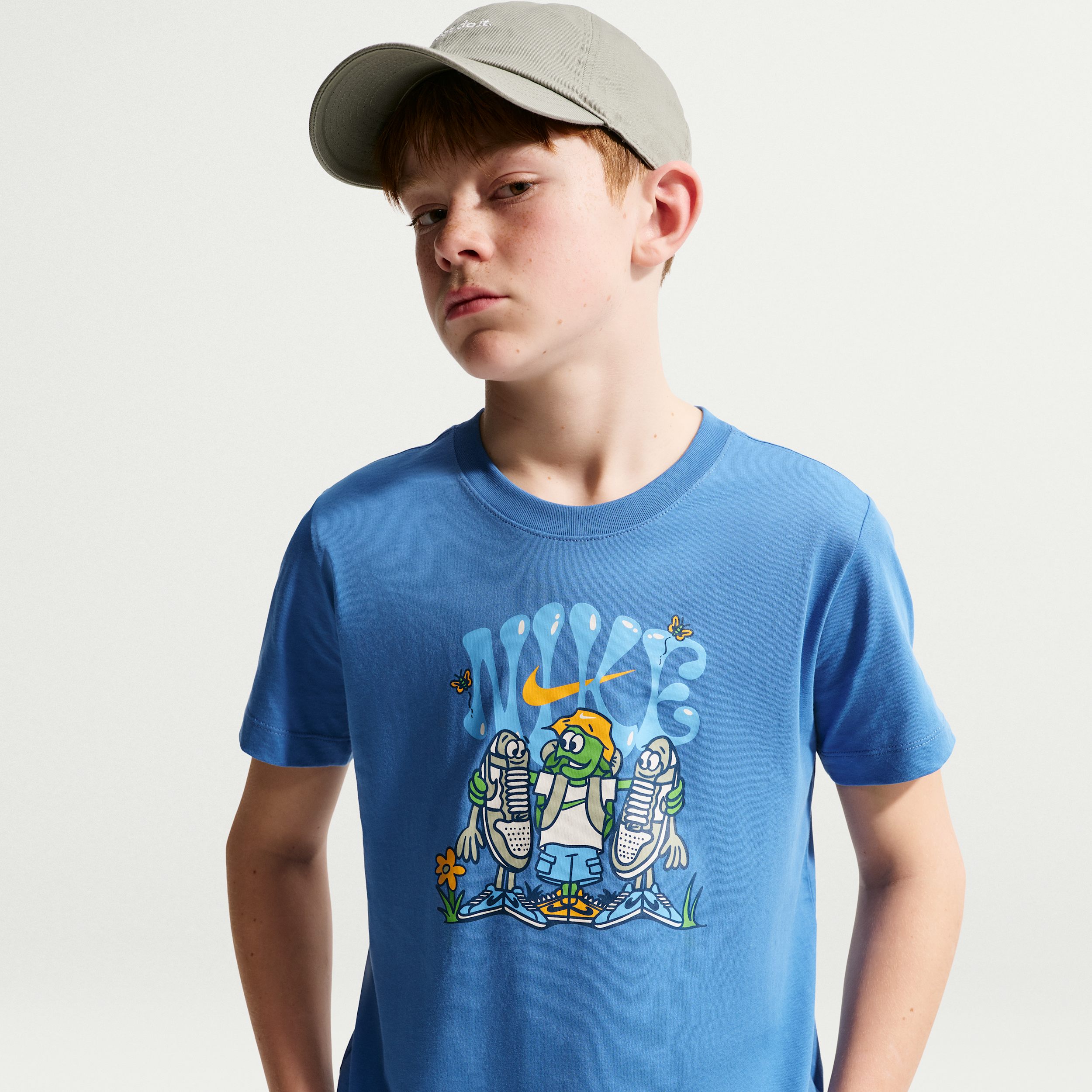 Nike Sportswear Big Kids' T-Shirt in Blue | IM6652-402