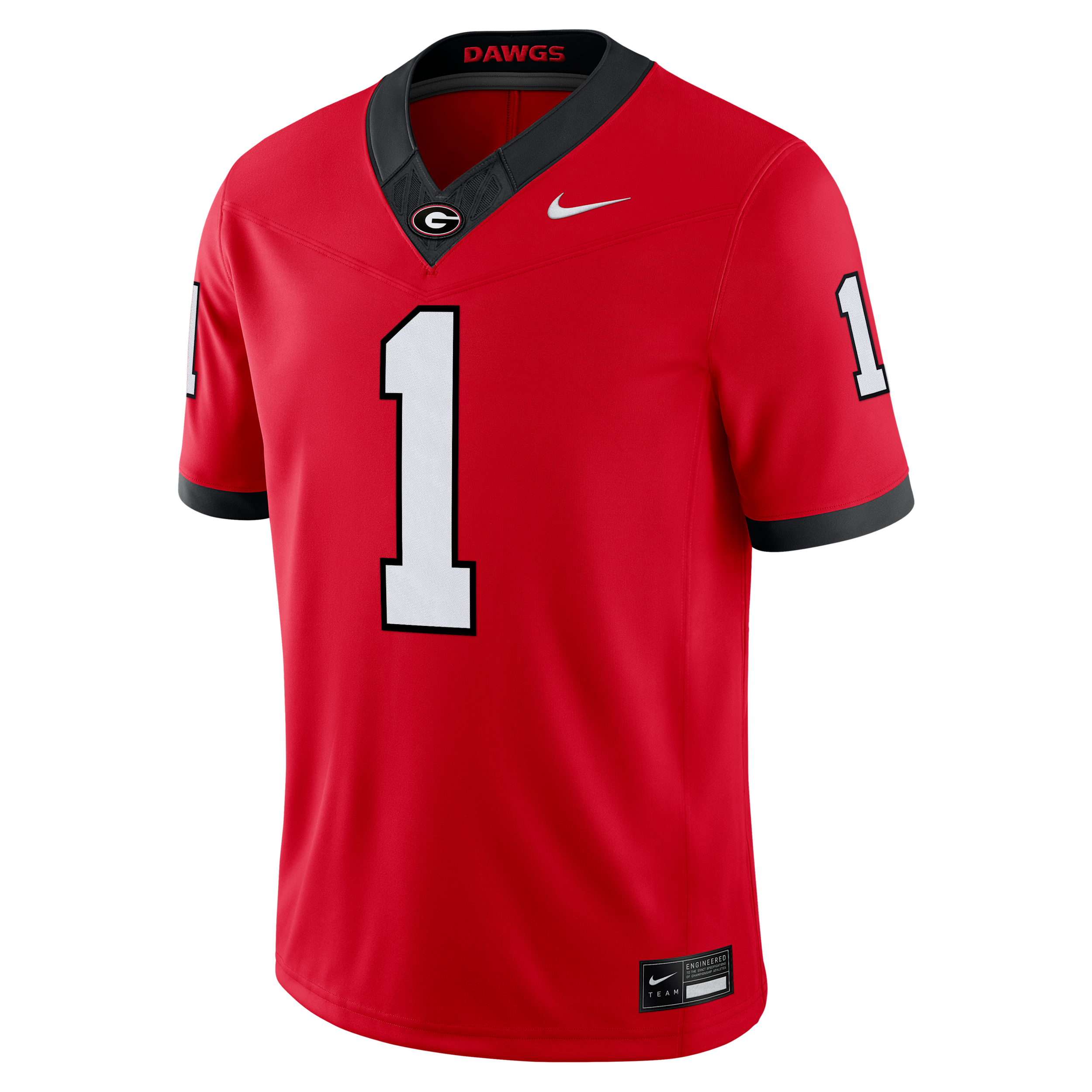 Nike Men's 1 Red Georgia Bulldogs Home Vapor F.u.s.e. Stitched Limited Jersey - Red