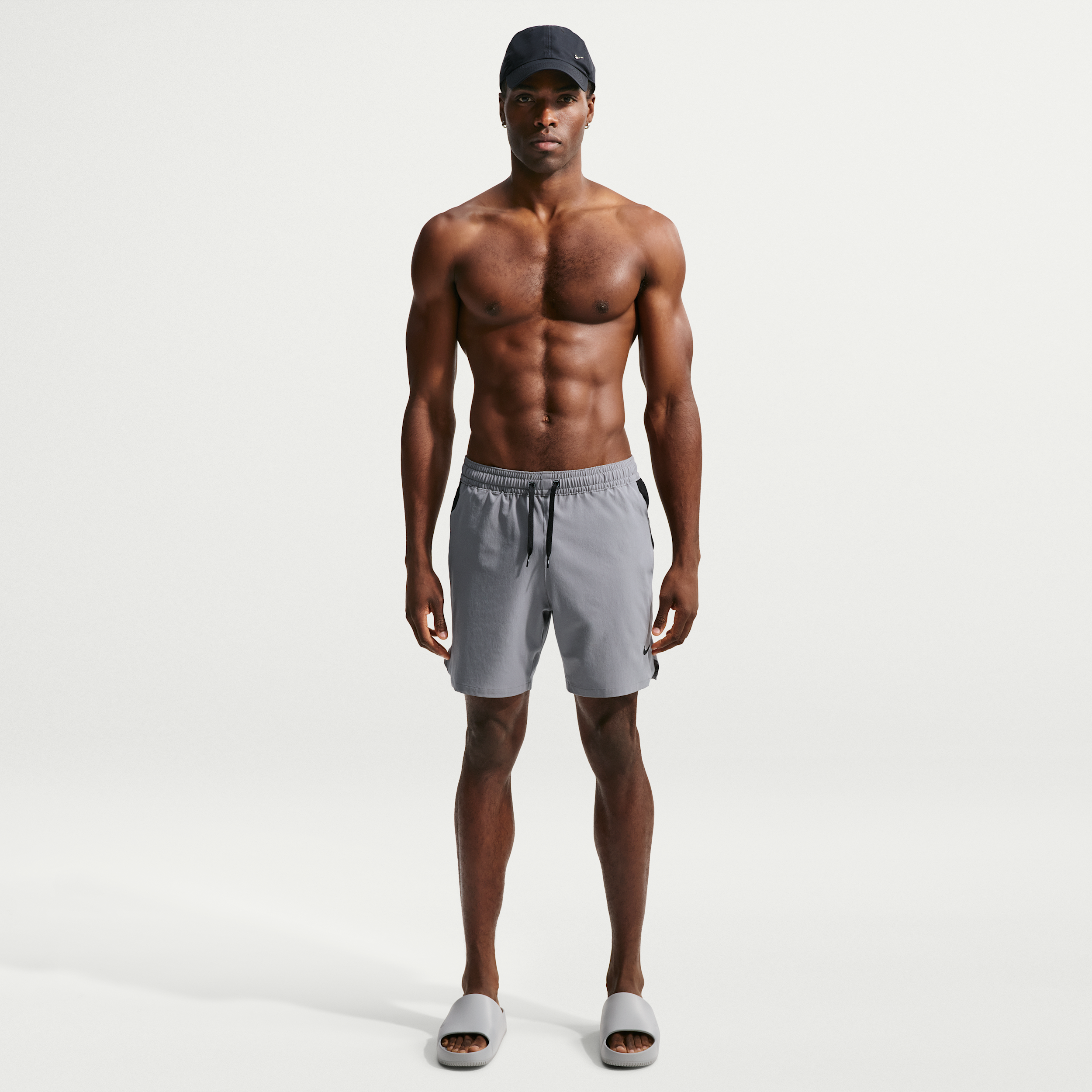 Nike Men's Swim Contend Essential 7" Brief-Lined Volley Short in Grey | NESSG482-051