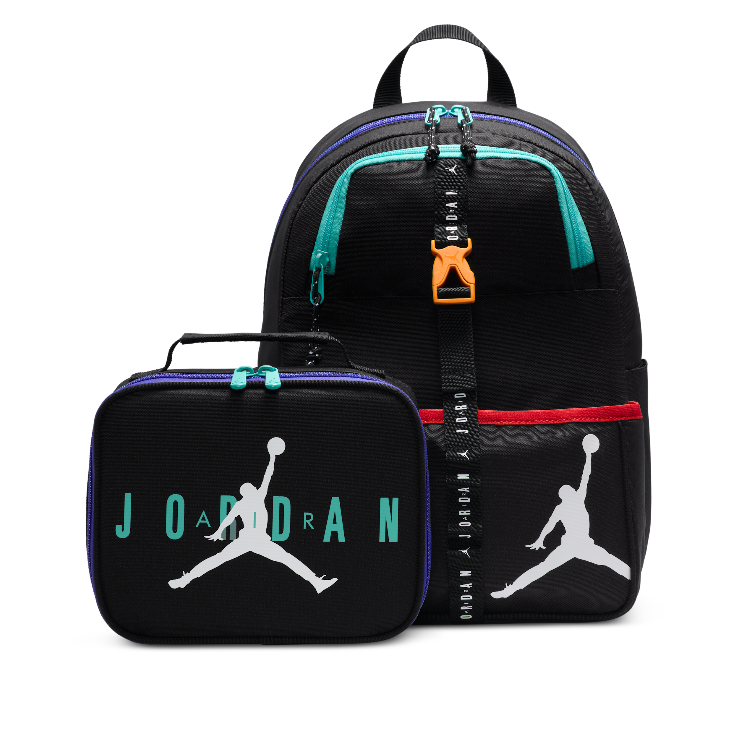 Jordan Air  Lunch Backpack Big Kids' Backpack (18l) And Lunch Bag (3l) In Black