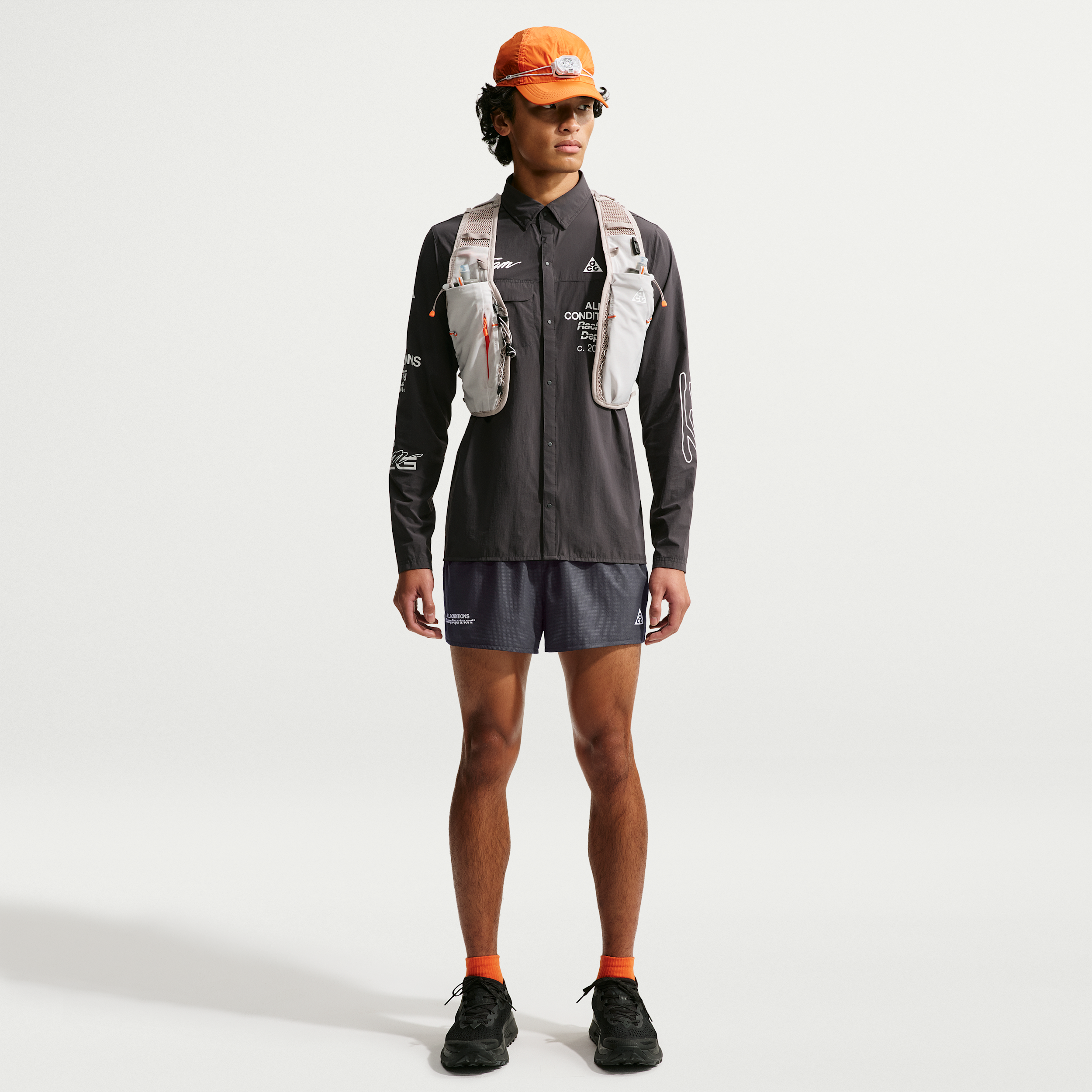 Men's Nike ACG Trailwind Dri-FIT ADV Trail Running Shorts in Grey | IU8156-070