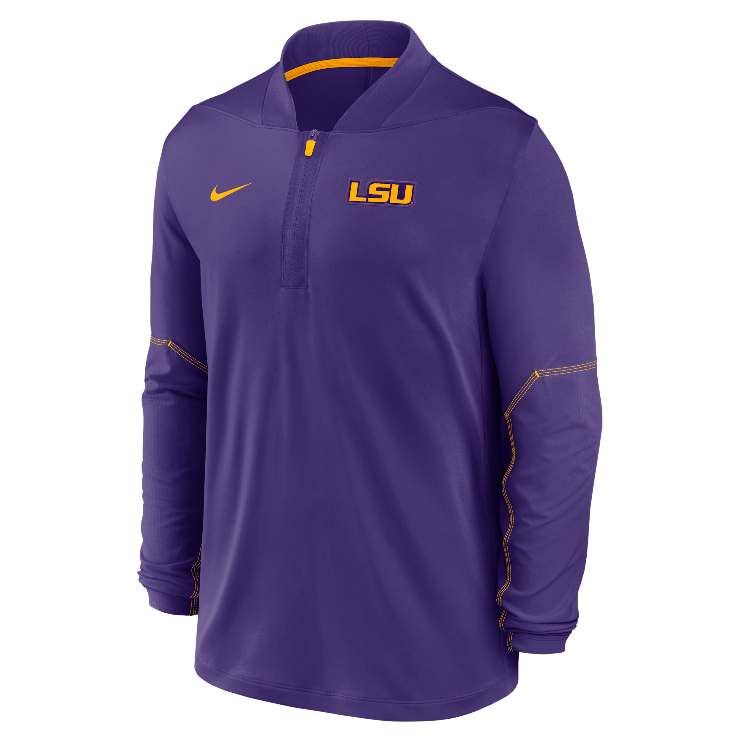 Men's Nike Purple Lsu Tigers 2026 Sideline Midweight Half-Zip Dri-fit Pullover - Purple, Gold