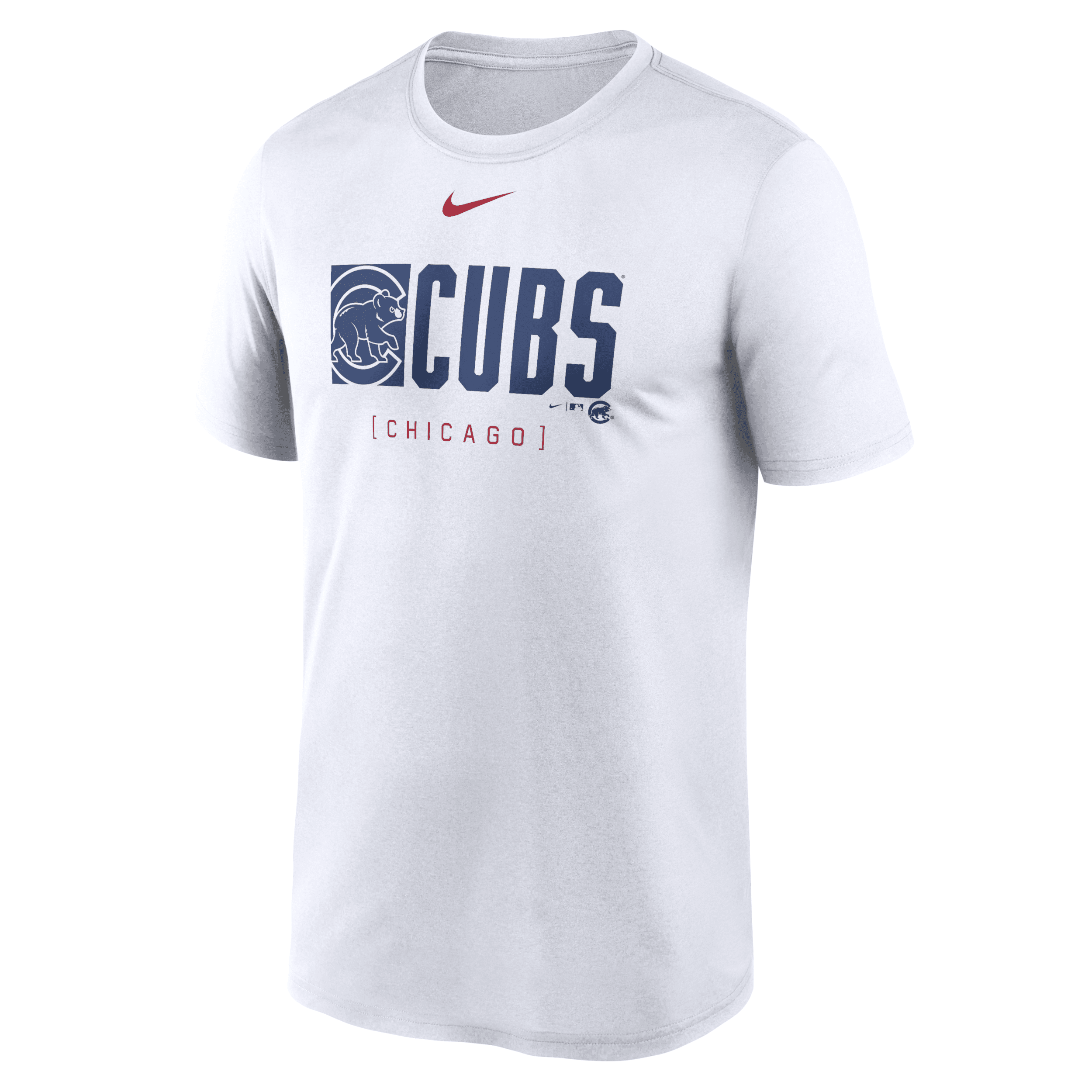 Nike Chicago Cubs Knockout Legend  Men's Dri-fit Mlb T-shirt In White