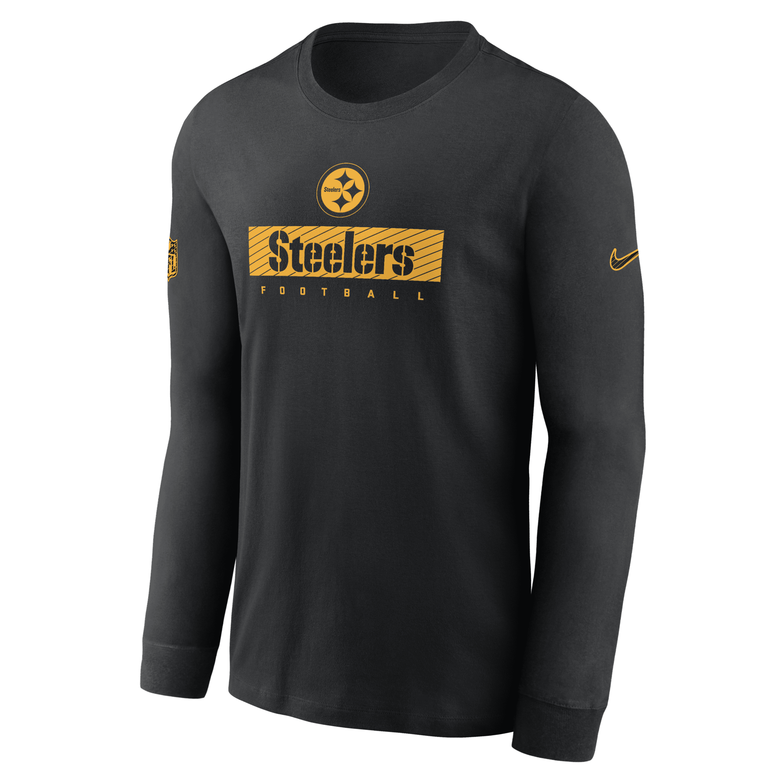 Nike Pittsburgh Steelers Sideline Team Issue  Men's Dri-fit Nfl Long-sleeve T-shirt In Black