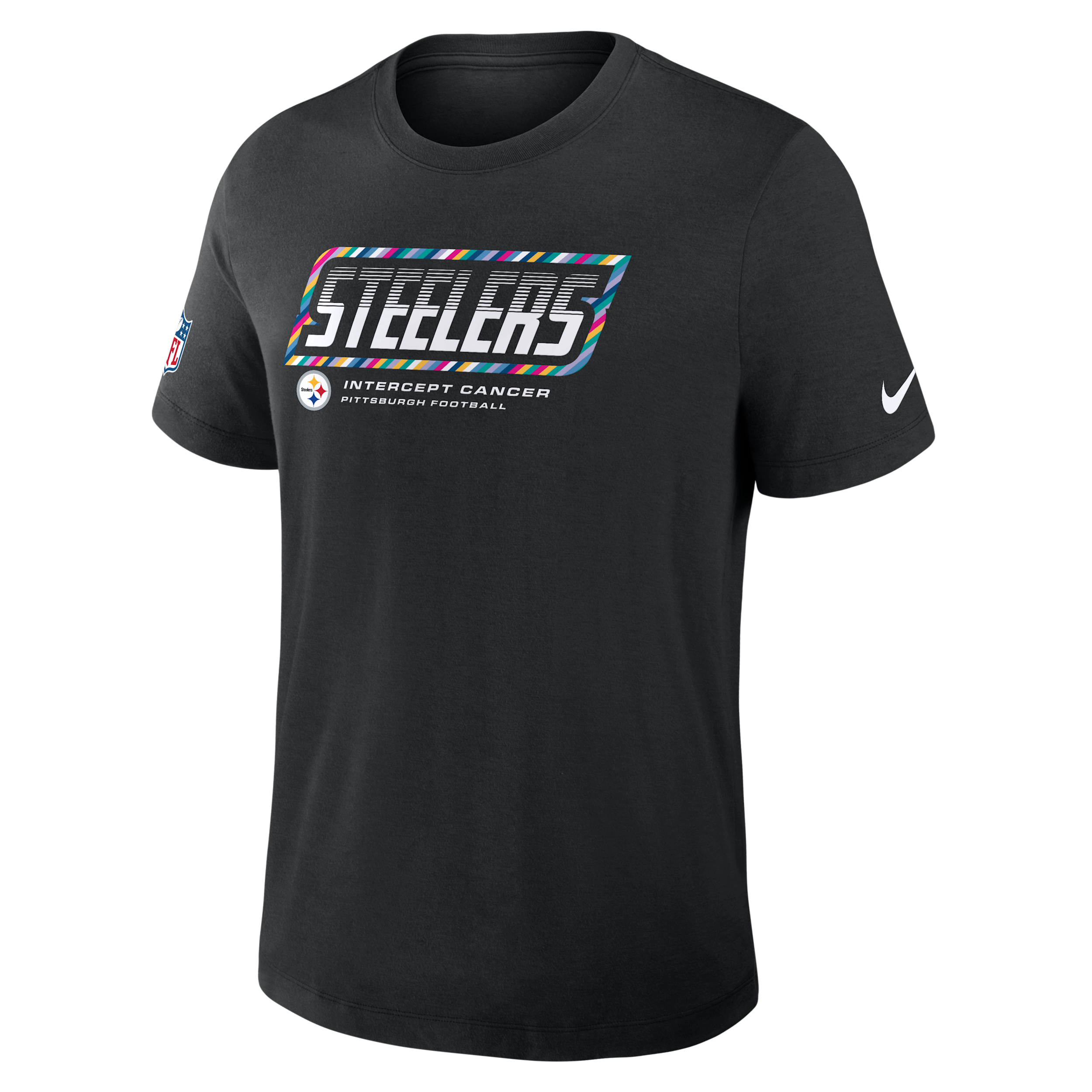 Pittsburgh Steelers Crucial Catch Sideline Nike Men's Dri-FIT NFL T-Shirt in Black | 034J00AZUS-F9R