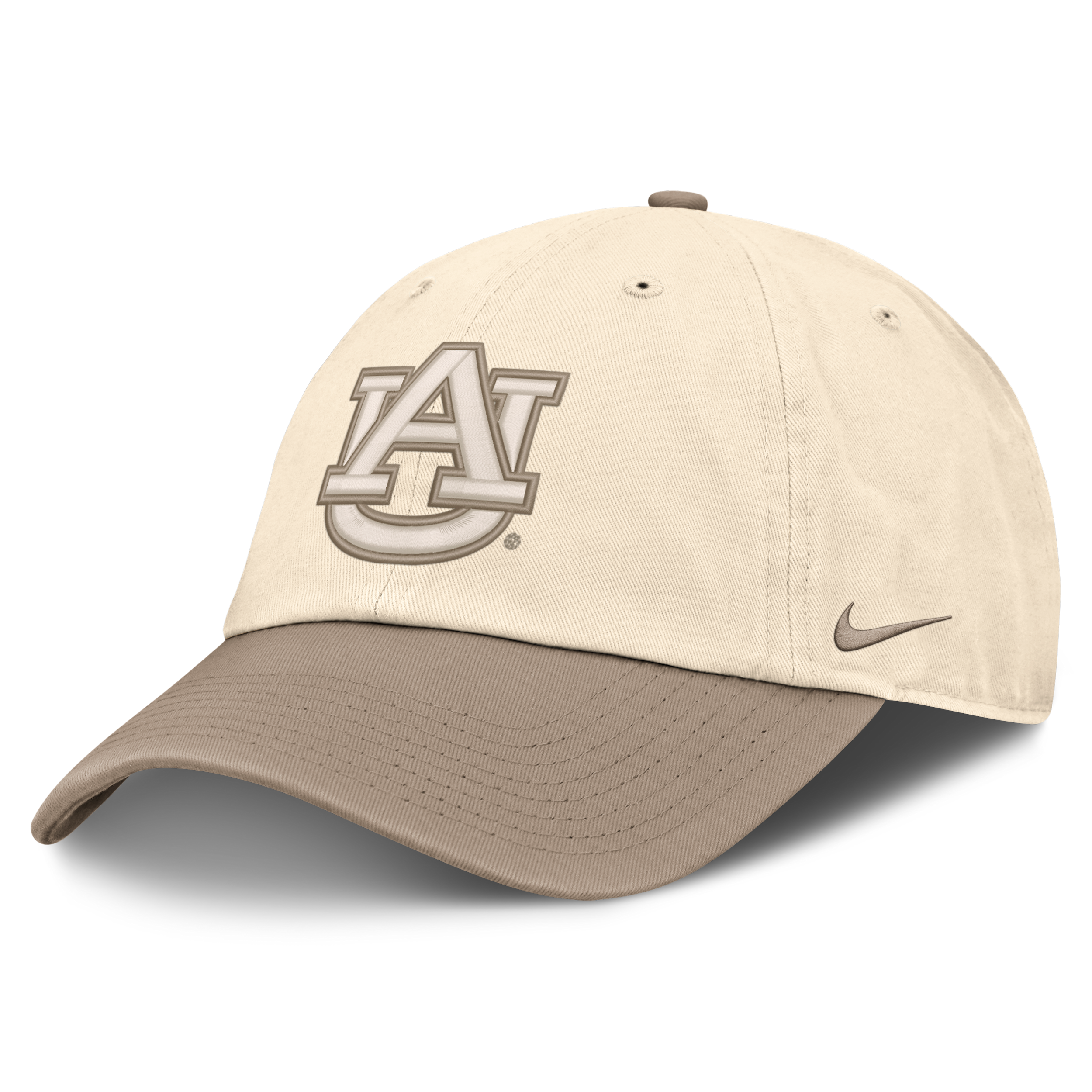 Auburn Natural Club Nike Men's College Adjustable Hat in Brown | NC010DTUAUN-M4T