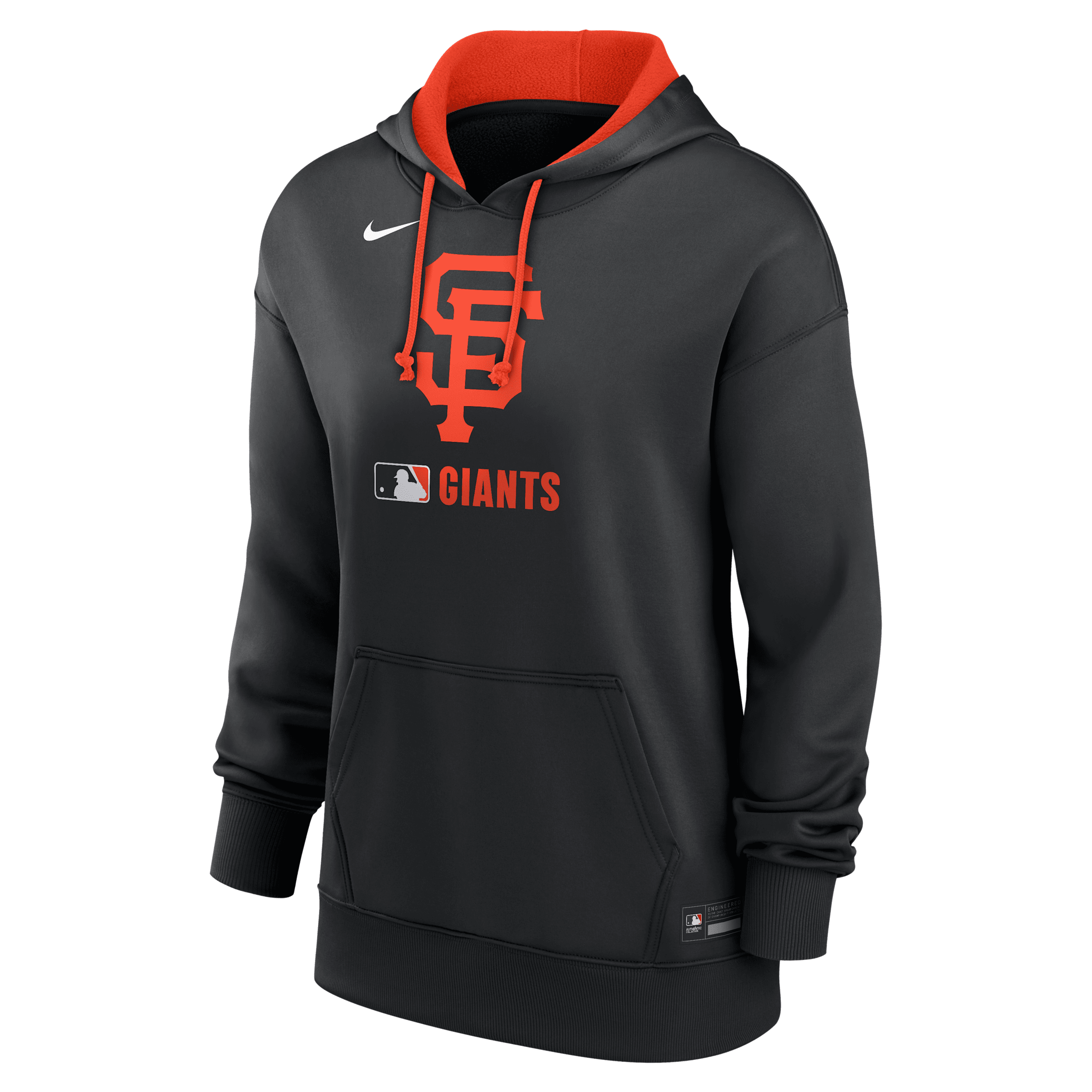 Nike Women's San Francisco Giants Authentic Collection Therma Mlb Pullover Hoodie In Black