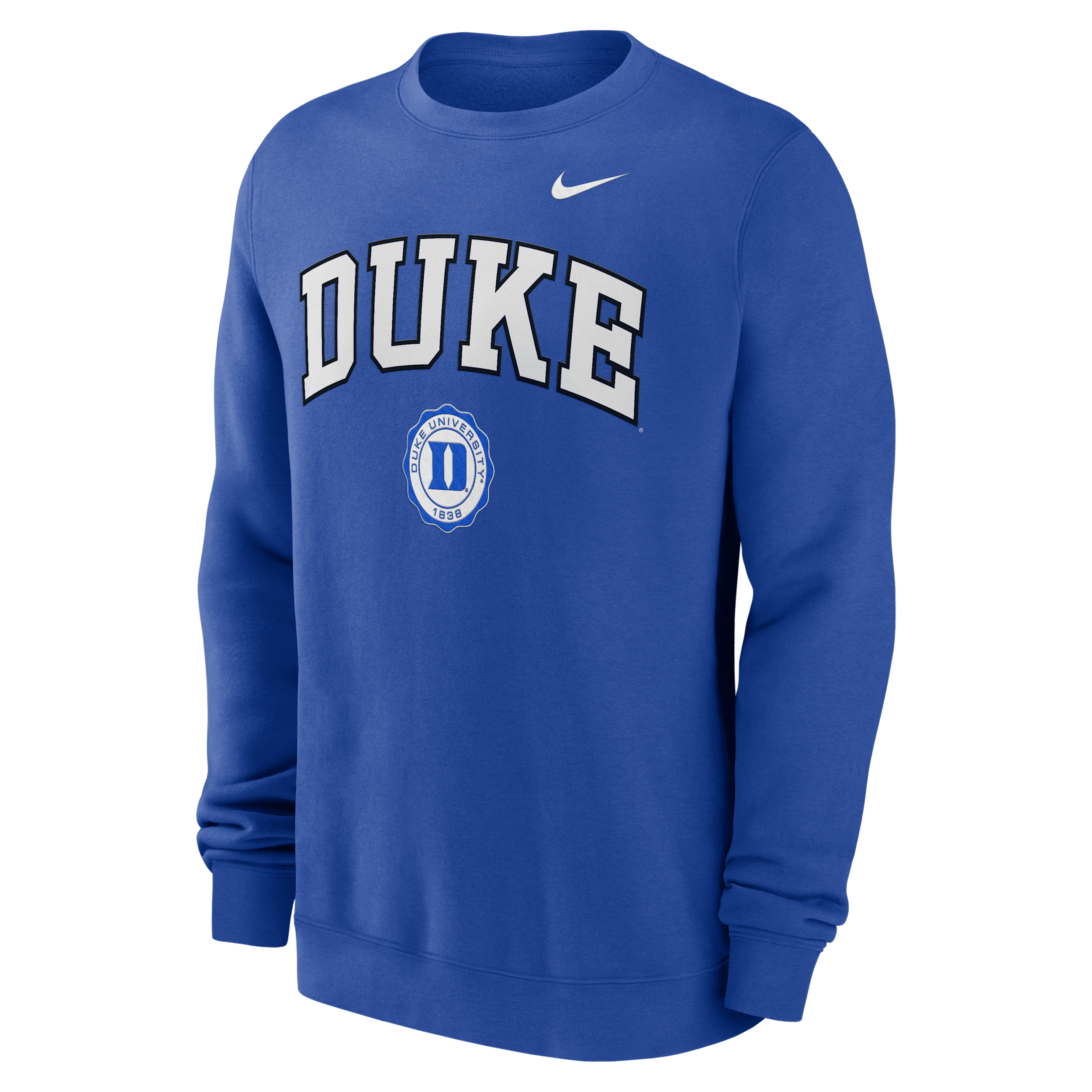 Nike Duke Blue Devils Arched Seal  Men's College Pullover Crew In Blue