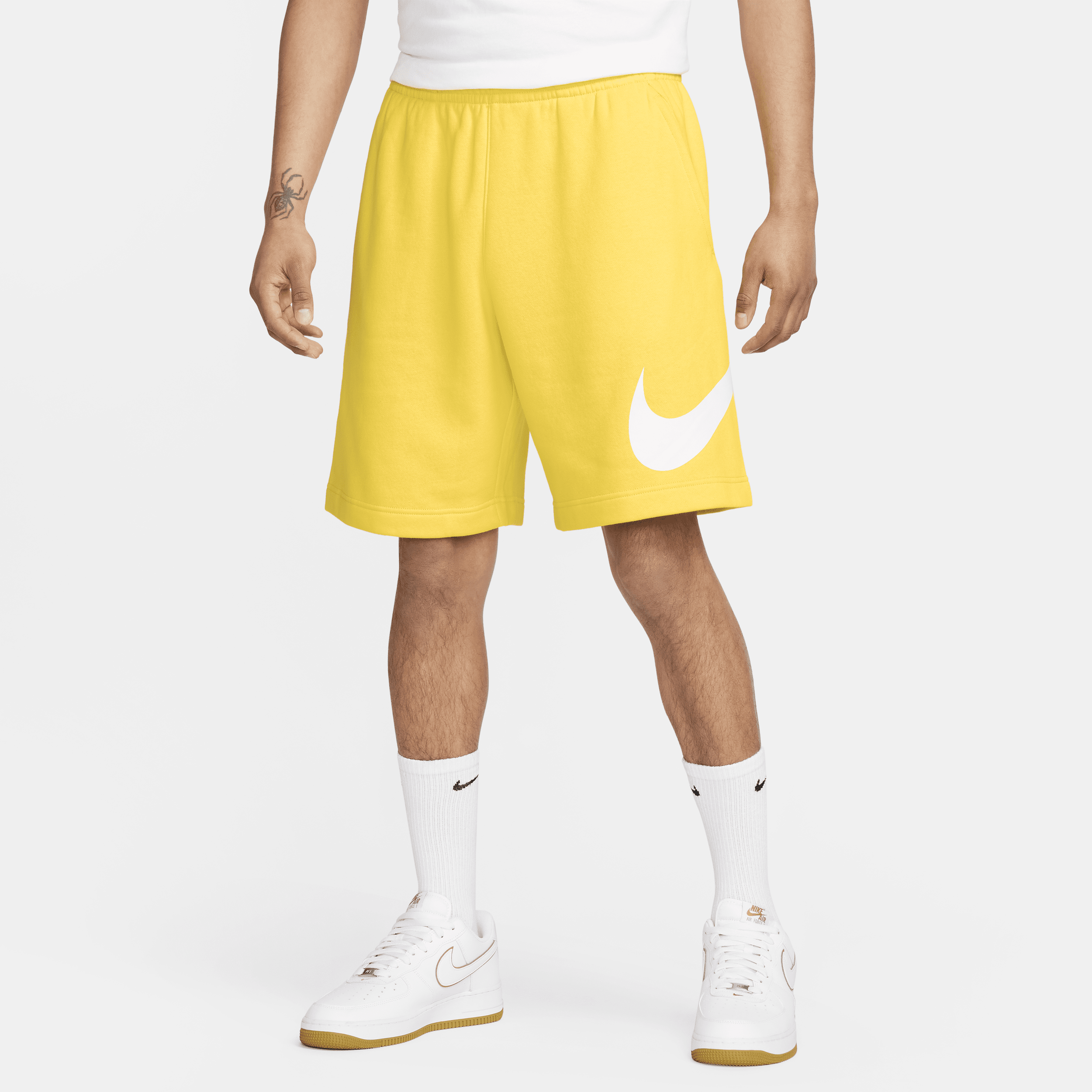 Nike Men's  Sportswear Club Graphic Shorts In Yellow