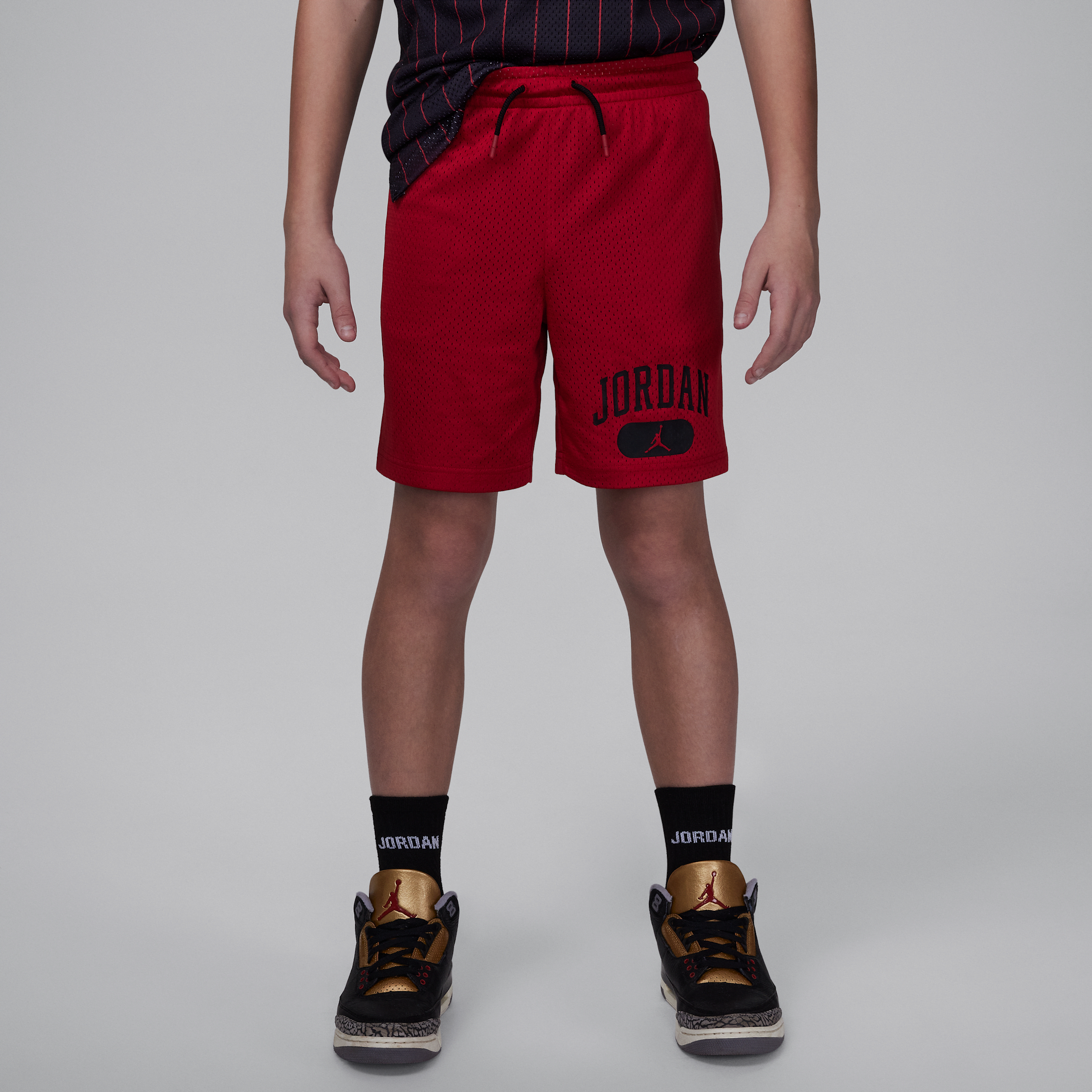 Jordan Big Kids' Mesh Pe Shorts In Red