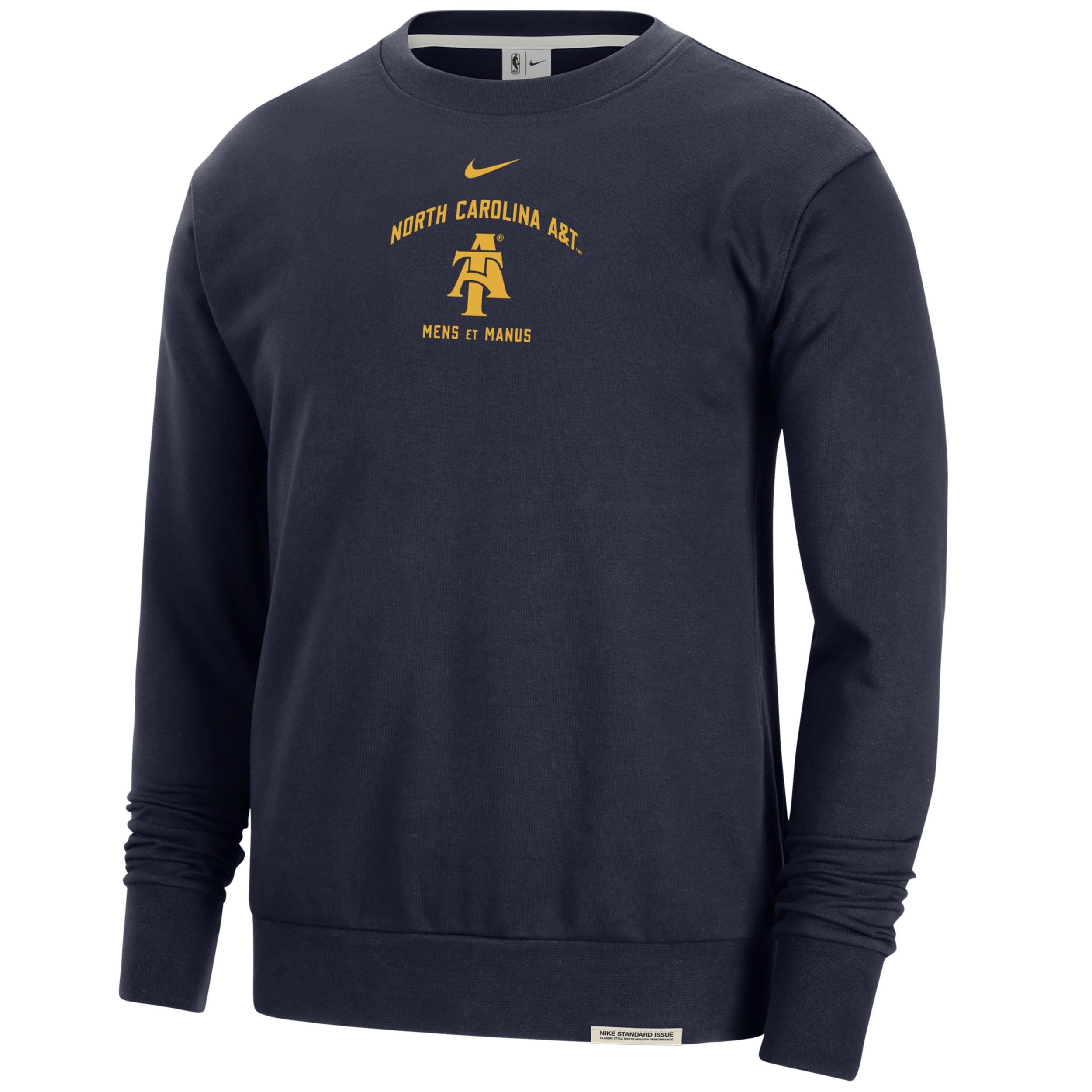 Nike North Carolina A&t Standard Issue  Men's College Fleece Crew-neck Sweatshirt In Blue