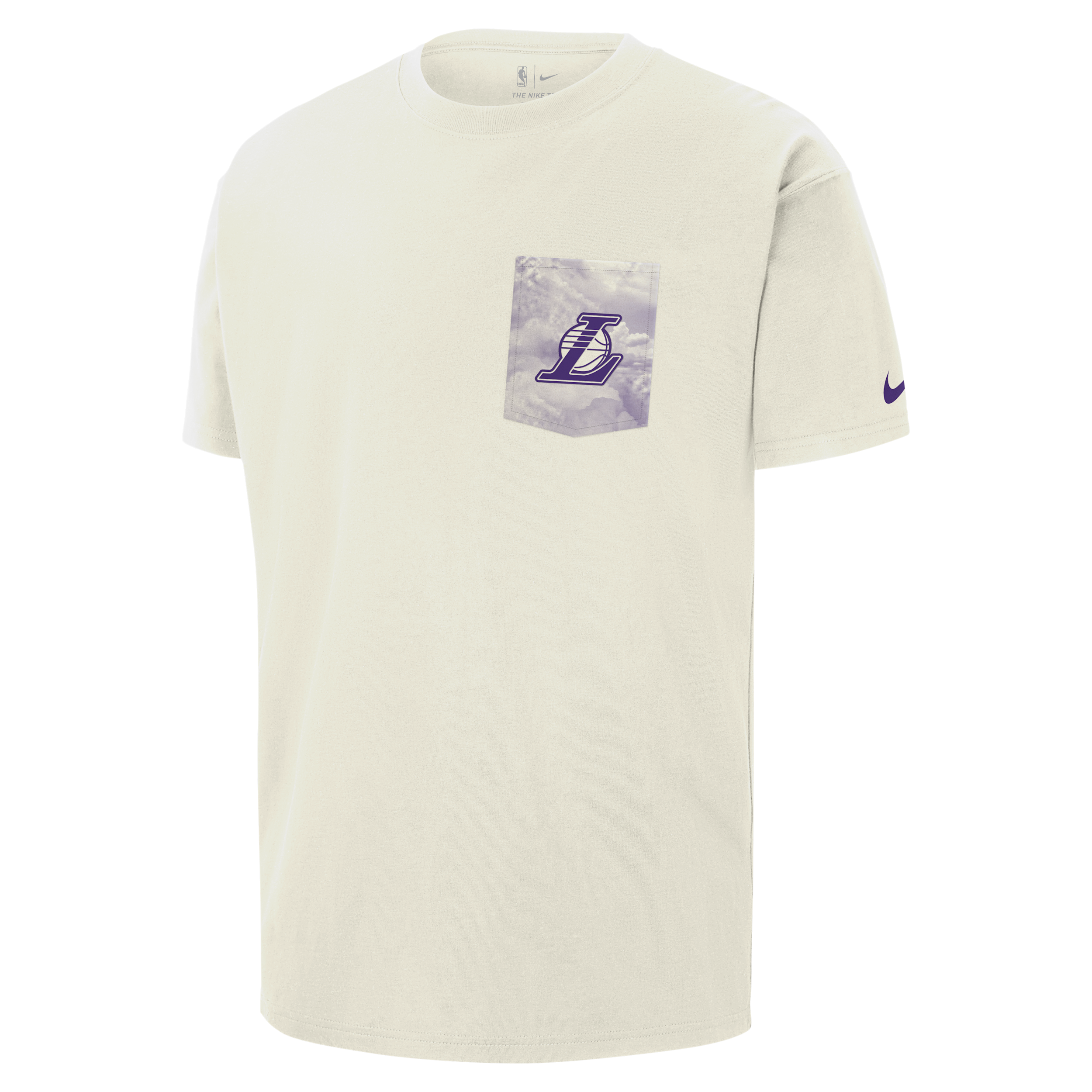 Nike Los Angeles Lakers Courtside  Men's Nba Max90 T-shirt In White