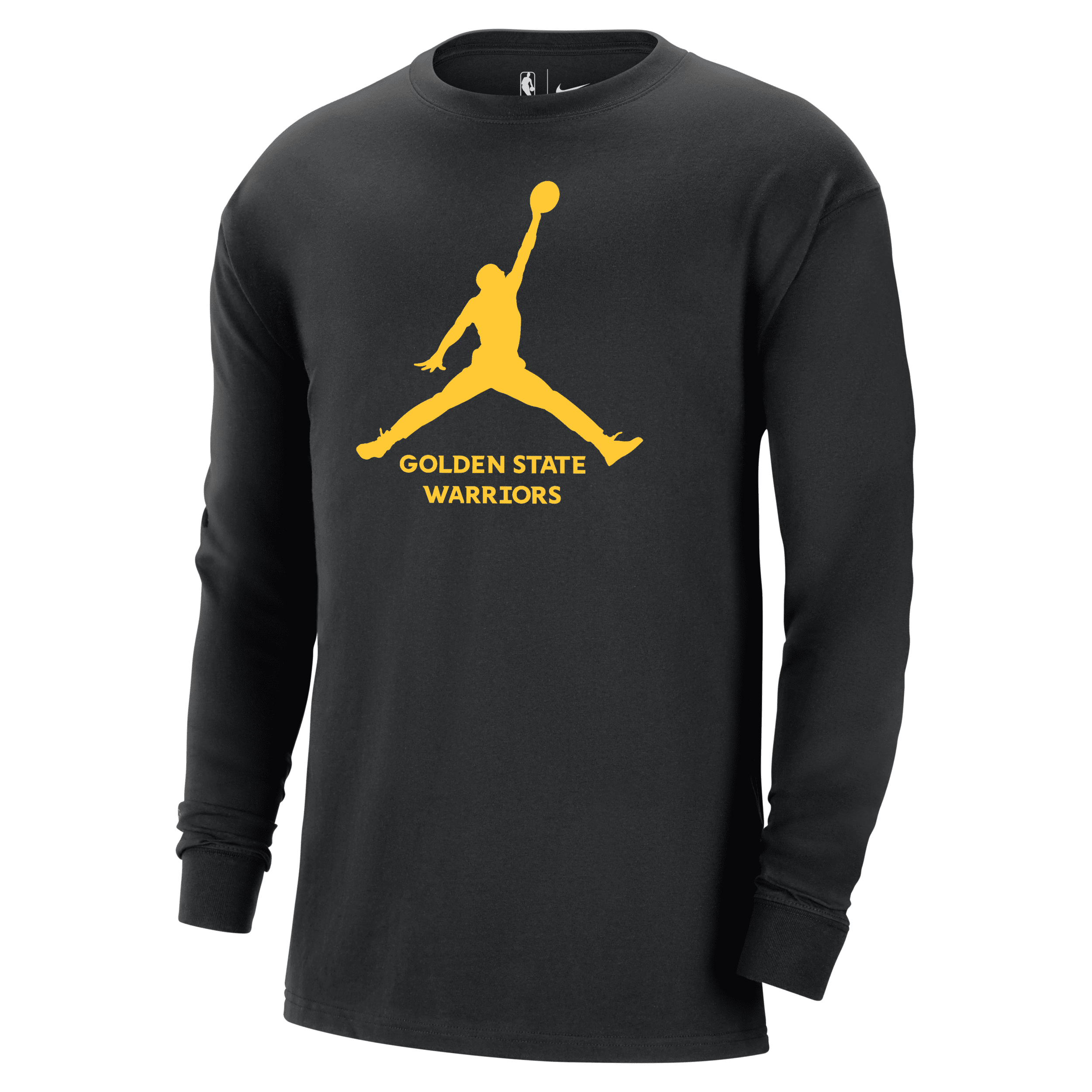 Jordan Men's Golden State Warriors Essential  Nba Long-sleeve T-shirt In Black