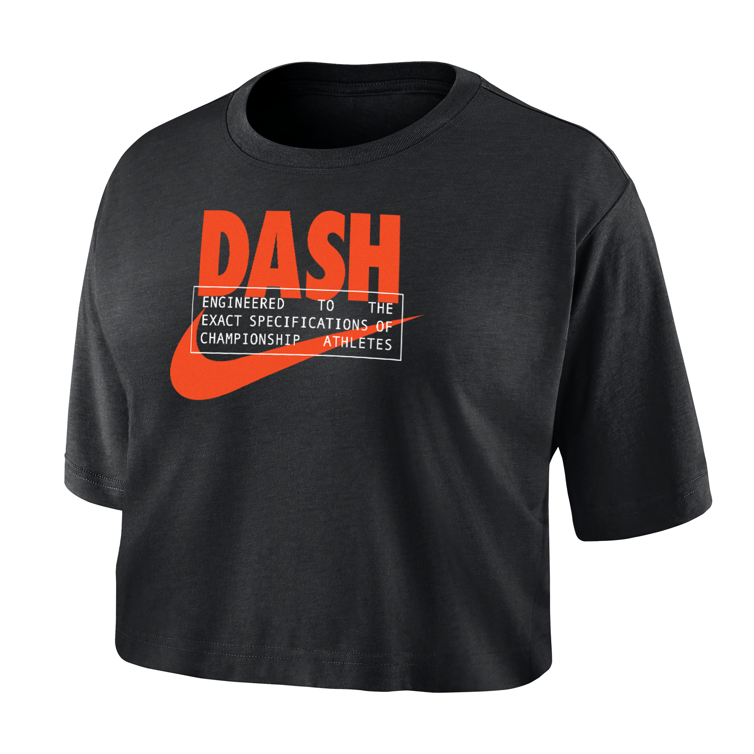 Nike Houston Dash  Women's Dri-fit Soccer Cropped T-shirt In Black