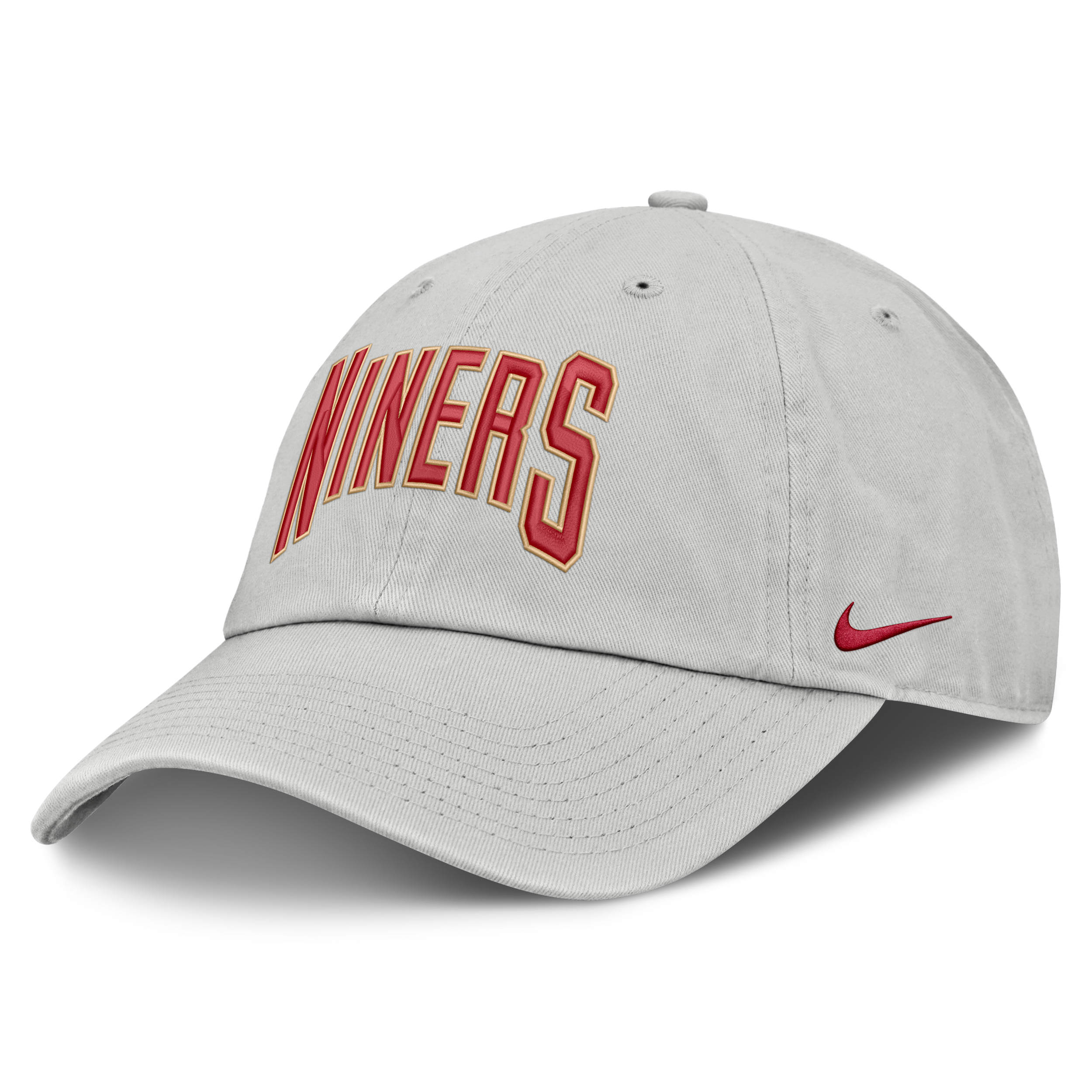 San Francisco 49ers Primetime Club Arched Nike Men's NFL Adjustable Hat in Grey | NF020BB9B-BYX