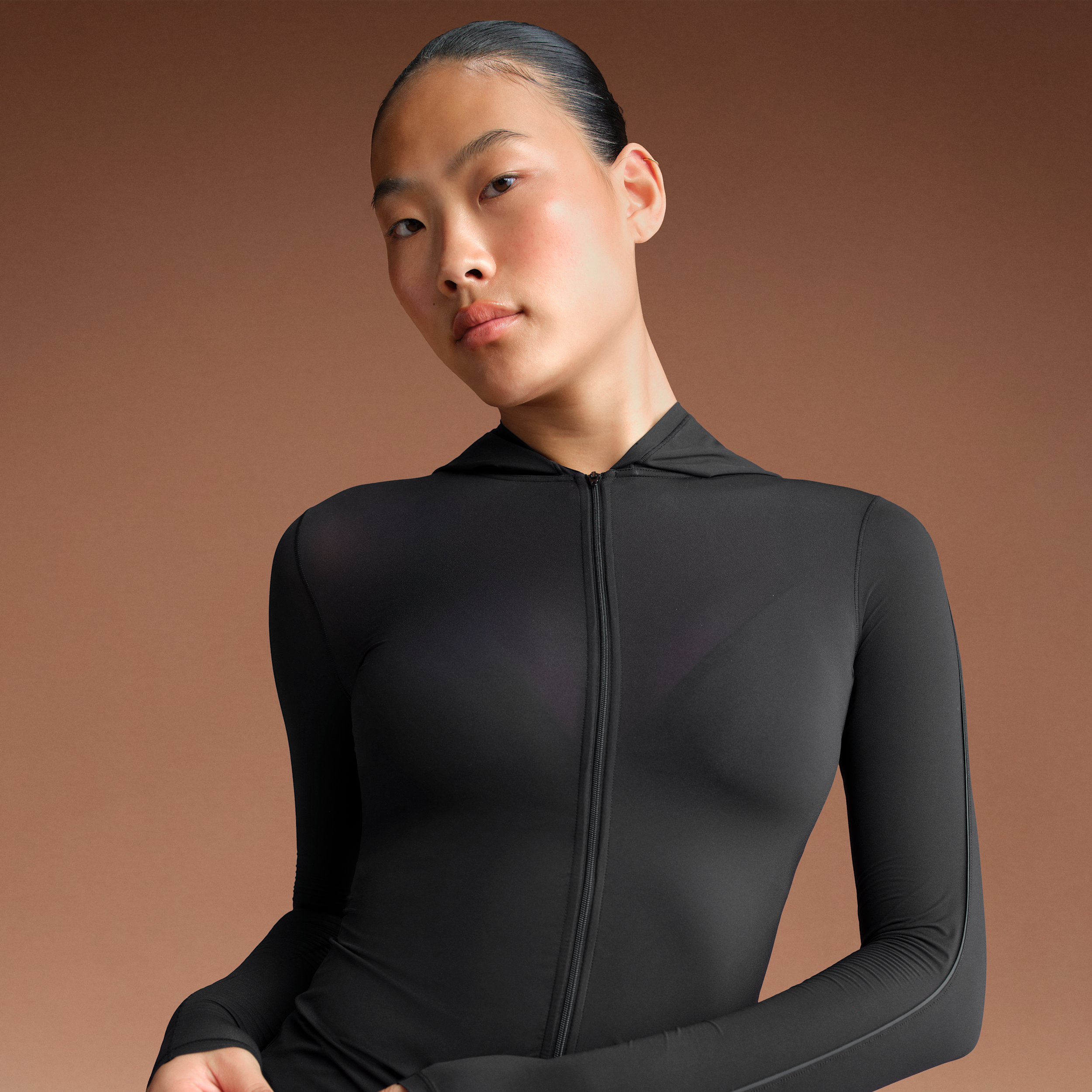 Nike Women'sskims Weightless Layers Full-zip Hoodie In Black