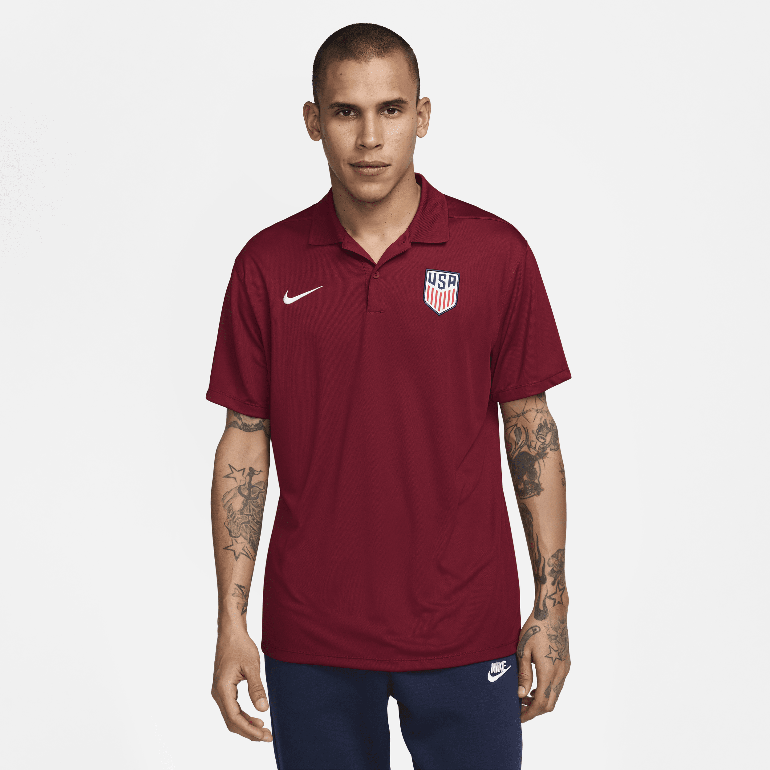 Nike Usmnt Victory  Men's Dri-fit Soccer Polo In Red