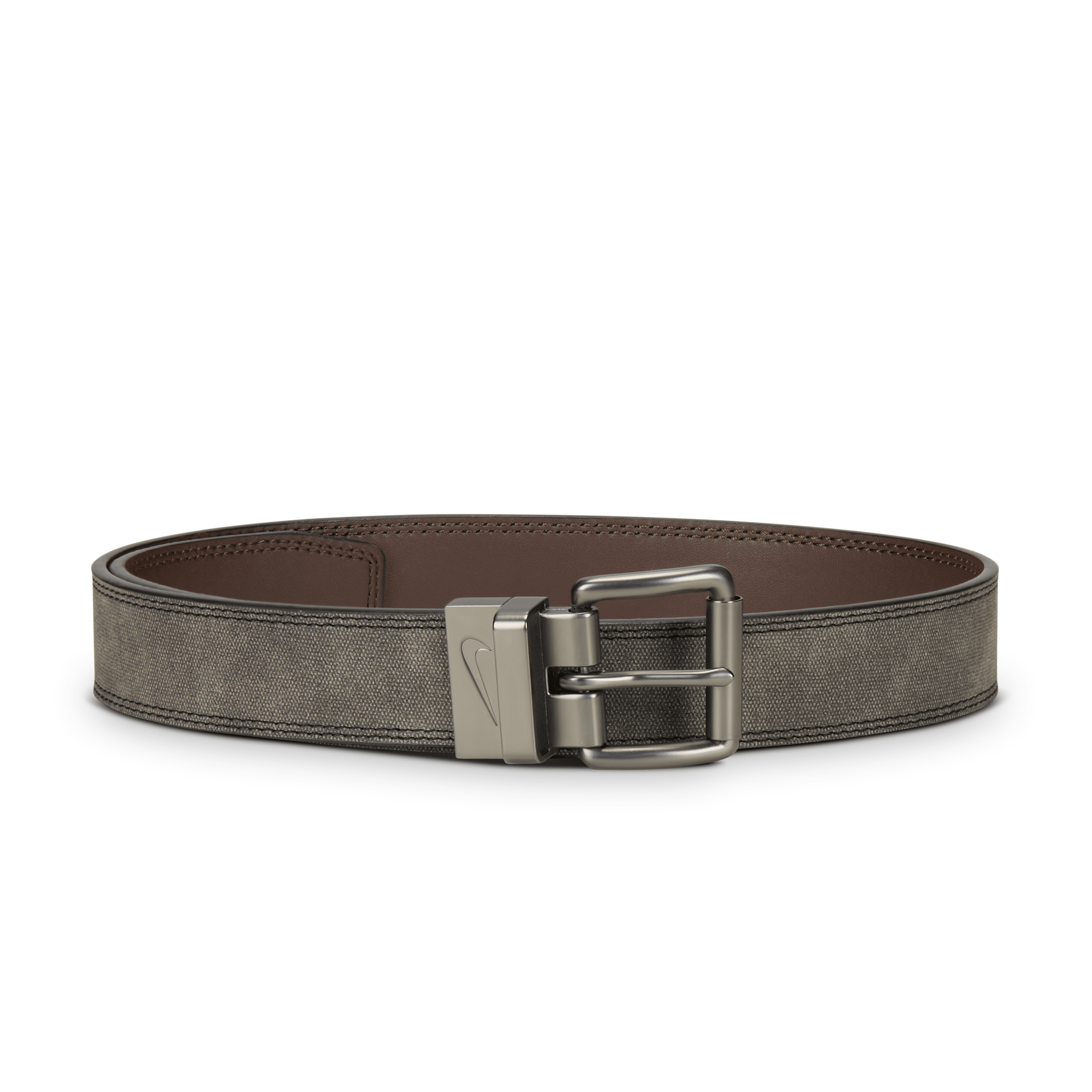 Nike Big Kids' Reversible Double-row Stitch Belt In Black