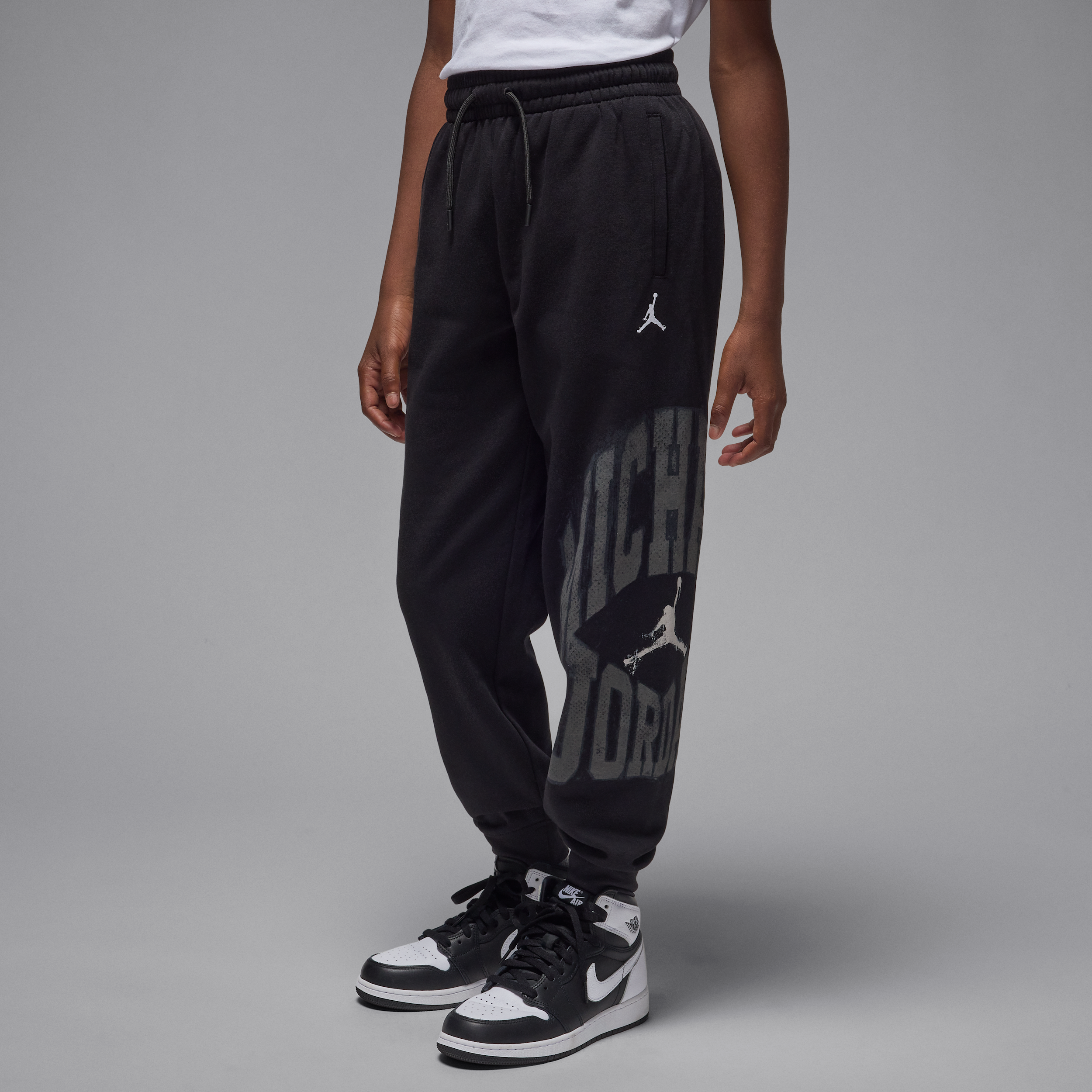 Jordan Mvp Big Kids' Jumpman Fleece Pants In Black