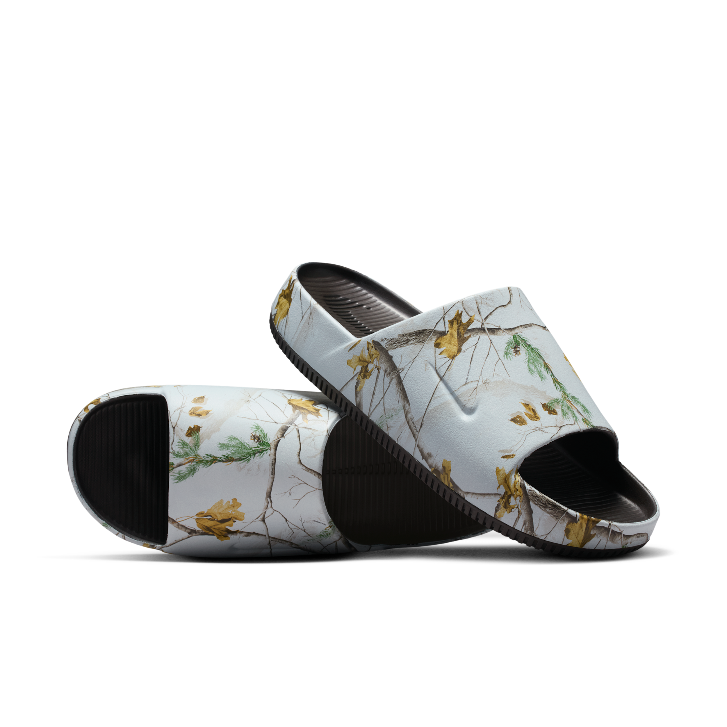 Nike Mens  Realtree Calm Slides In White