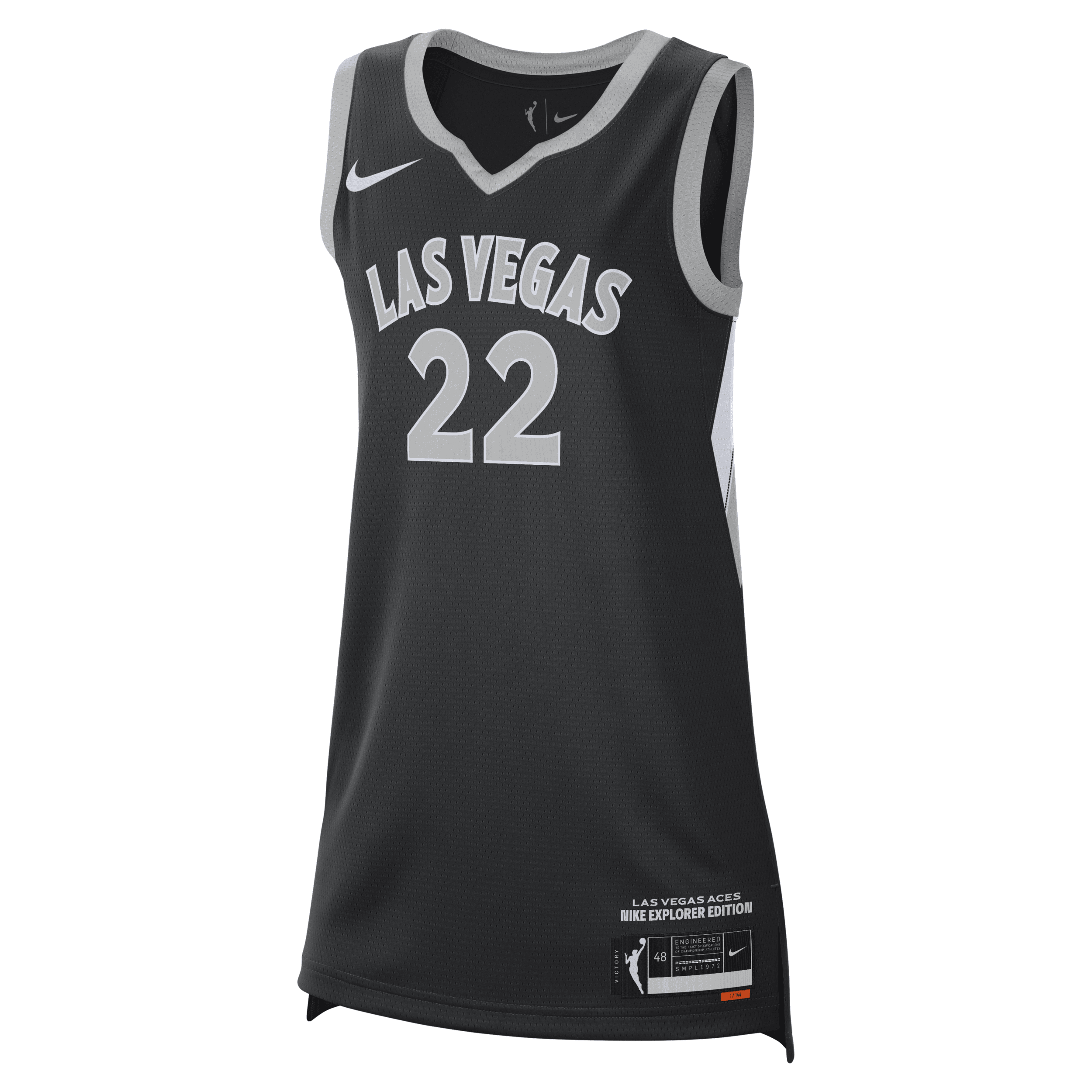 Nike A'ja Wilson Las Vegas Aces 2023 Women's Dri-fit Wnba Victory Jersey In Black
