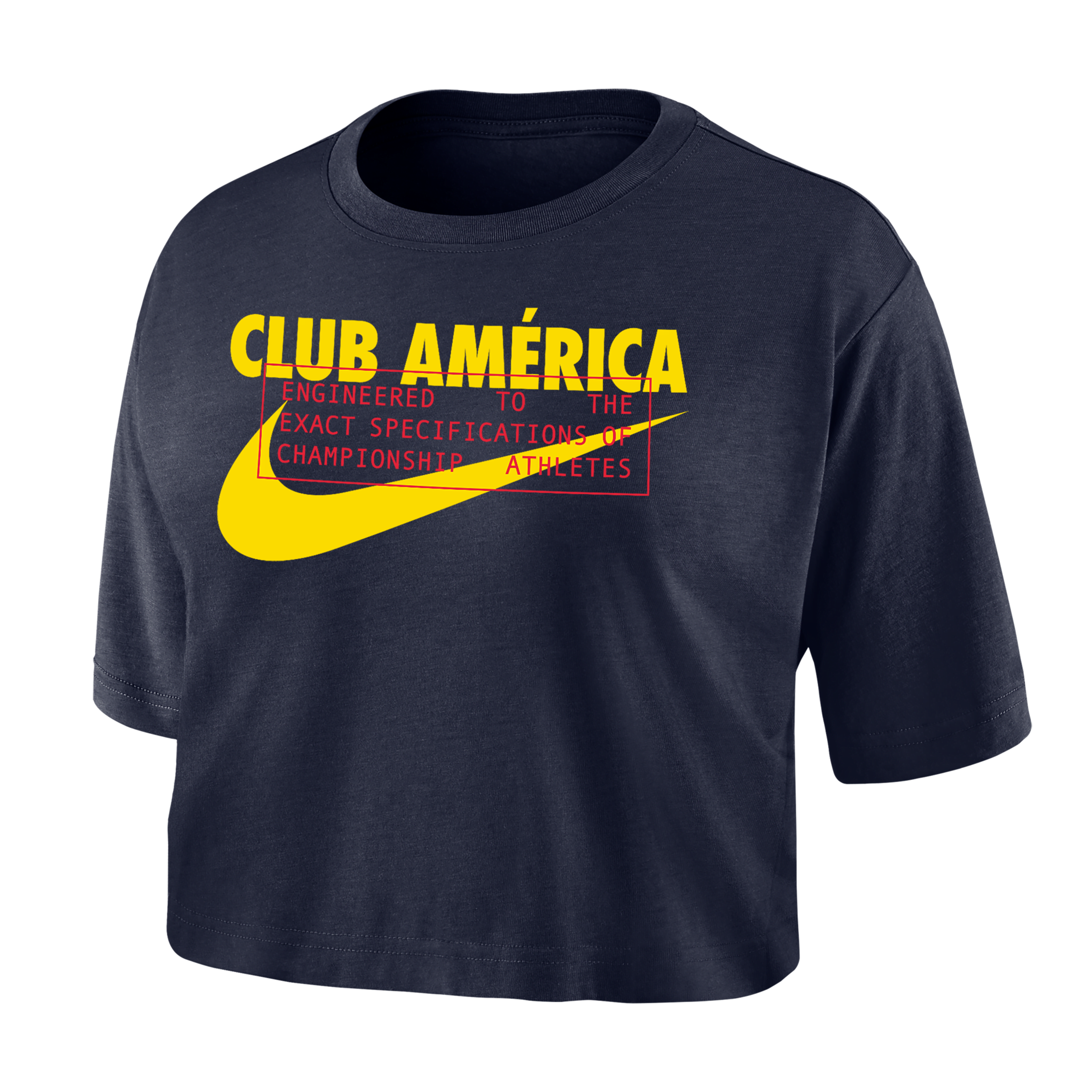 Nike Club Amã©rica  Women's Dri-fit Soccer Cropped T-shirt In Blue