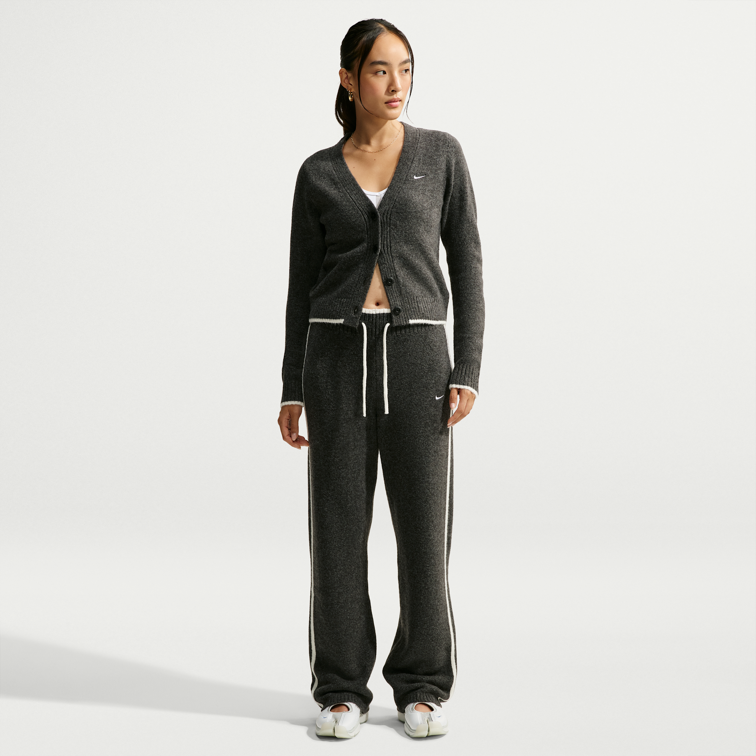 Women's Nike Sportswear Chill Knit Mid-Rise Pants in Black | IM5511-032