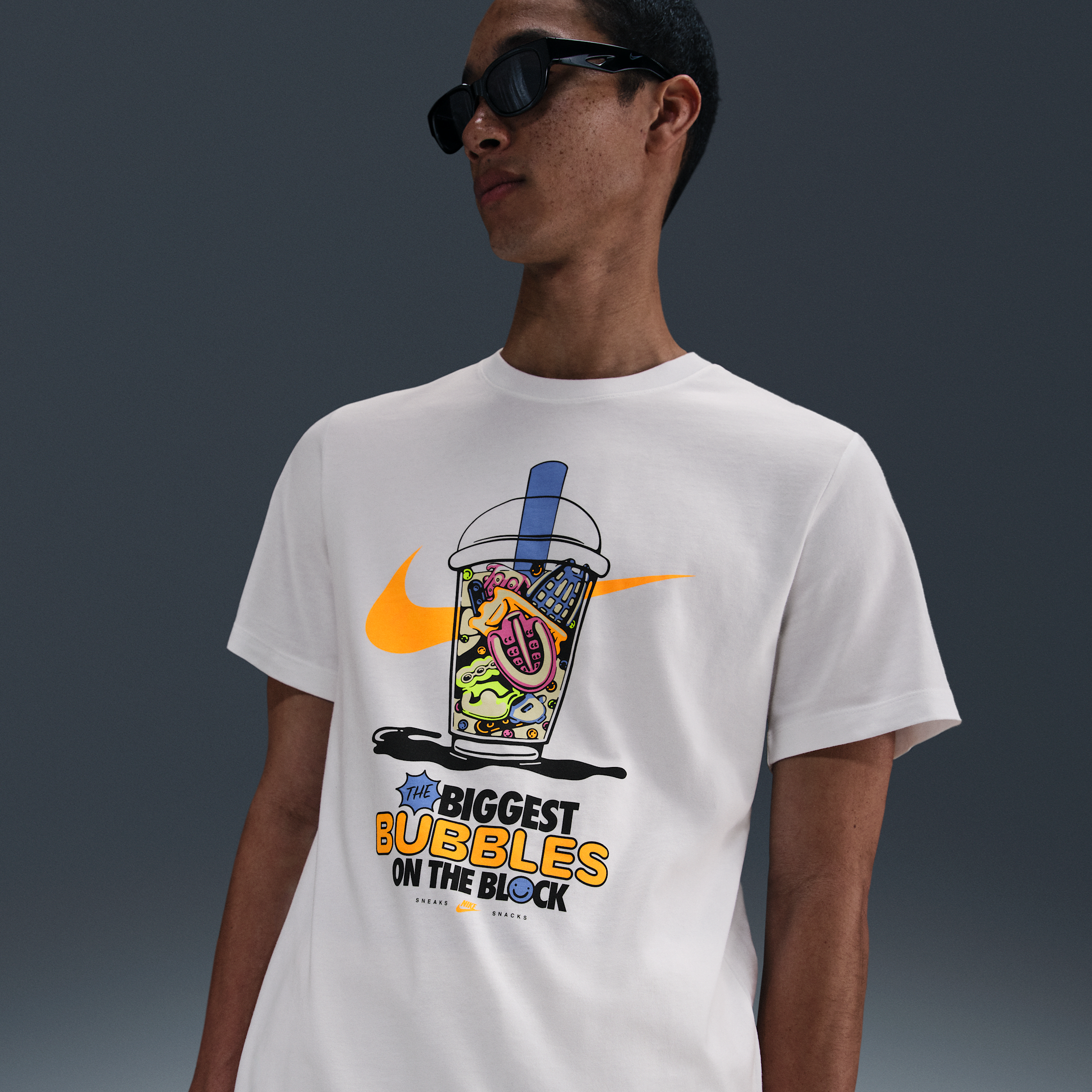 Nike Sportswear Cotton Graphic T-shirt In White
